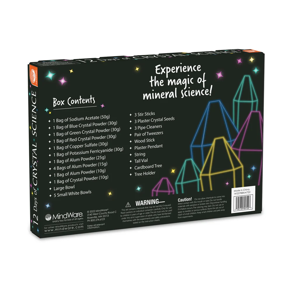 MindWare 12 Days of Crystal Science Kit - Holiday Themed Experiments - Image 2