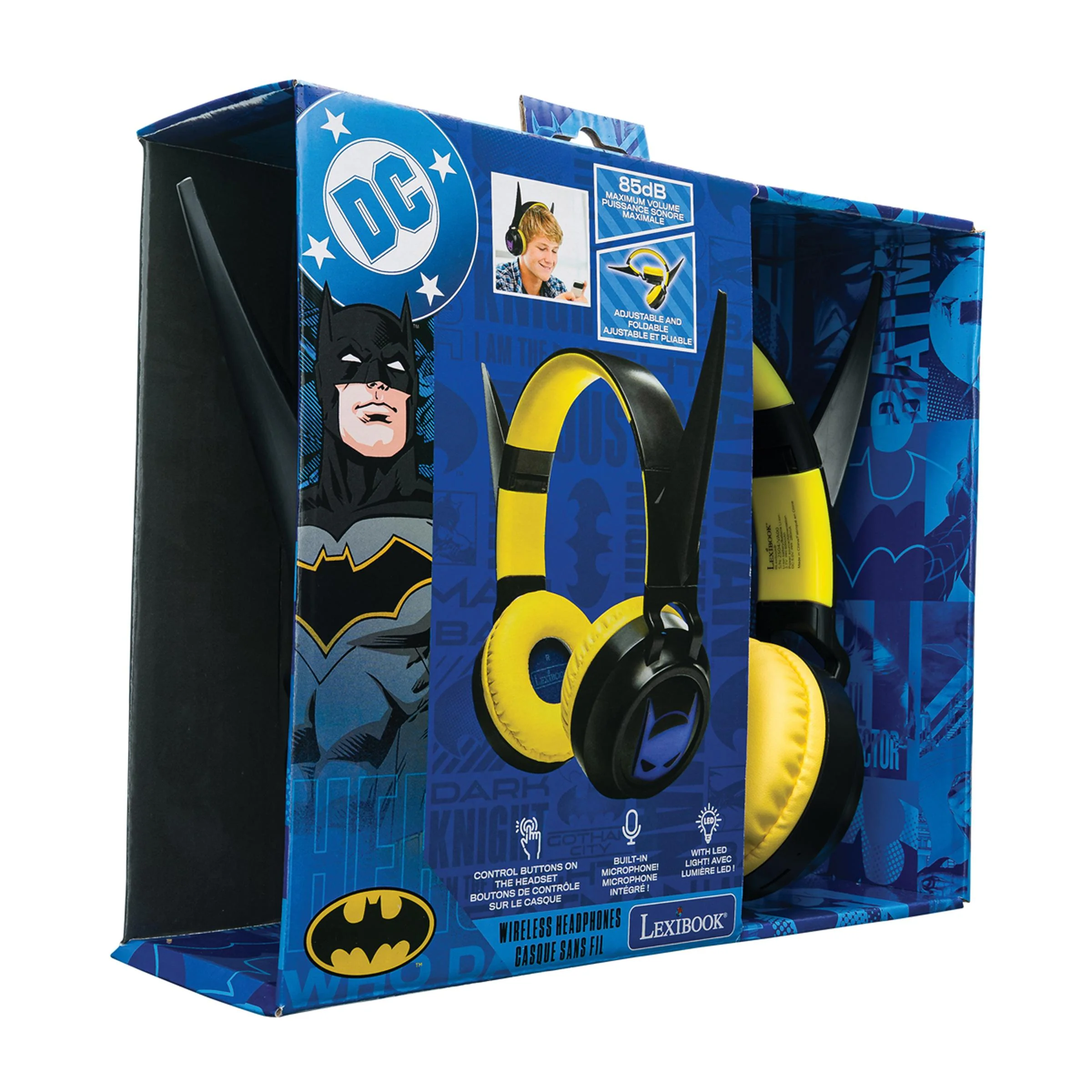 Batman-Themed Foldable Bluetooth & Wired Headphones - Volume Safe - Image 9