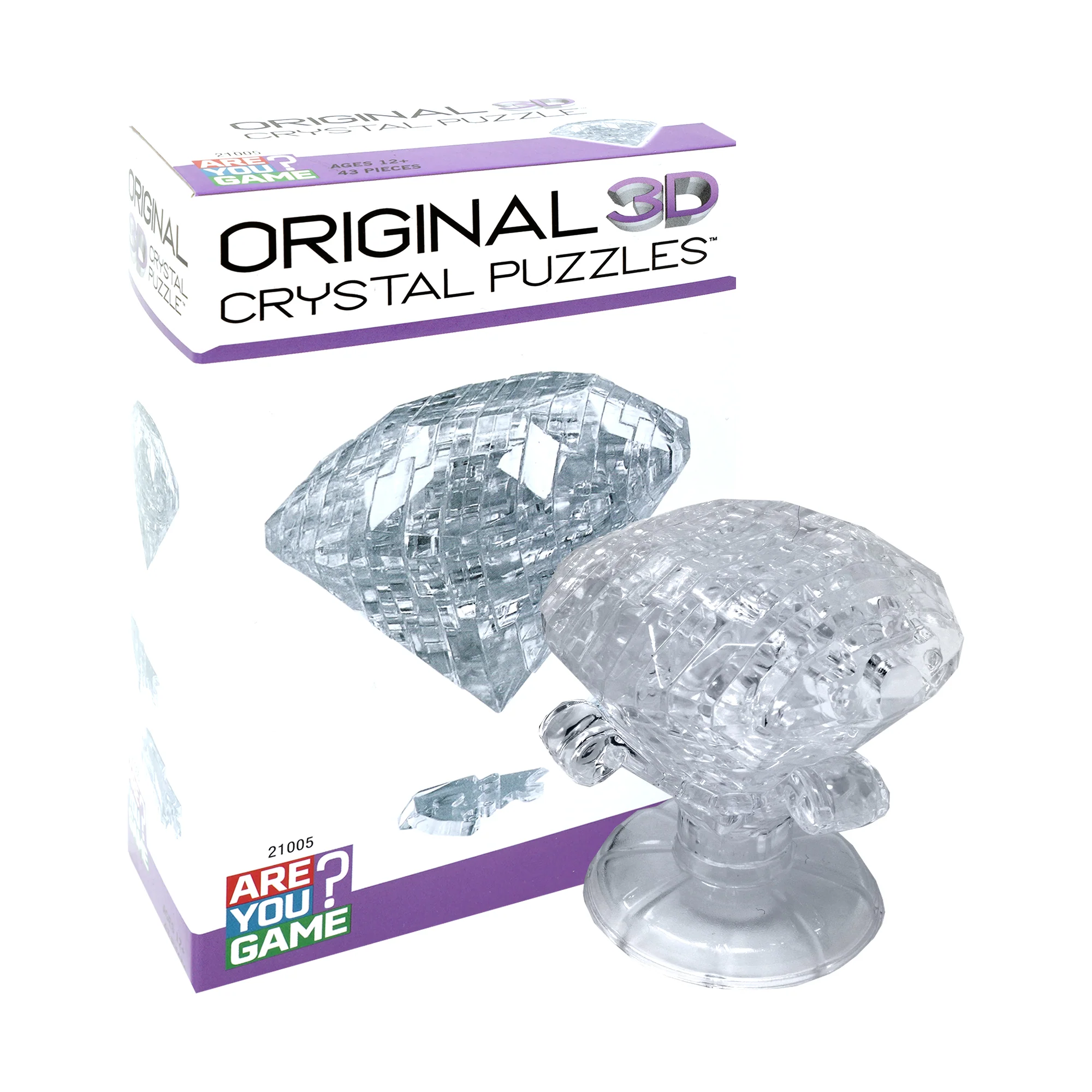 Sparkling Gem 3D Crystal Diamond Puzzle - Clear, 43 Pieces - Image 3