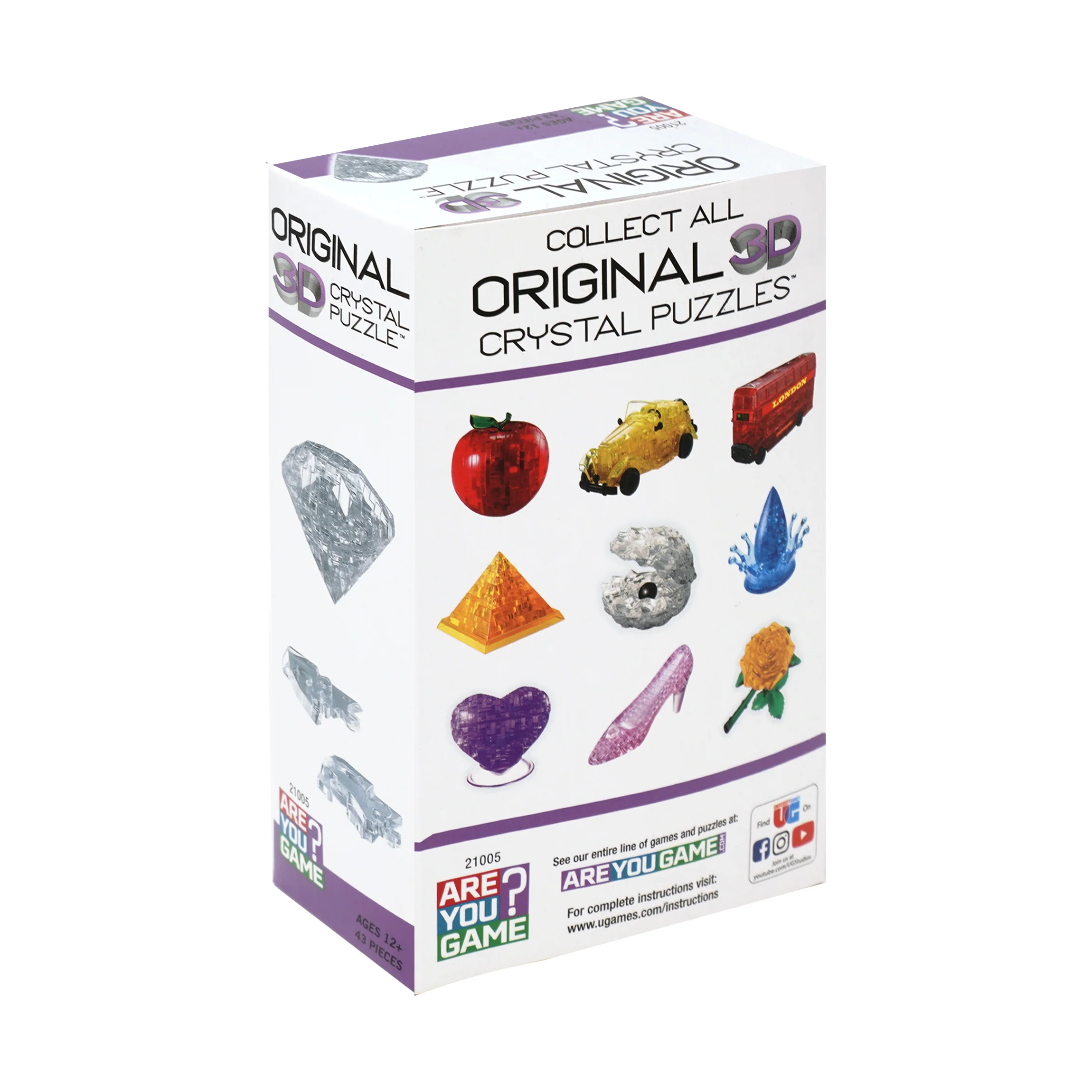 Sparkling Gem 3D Crystal Diamond Puzzle - Clear, 43 Pieces - Image 4