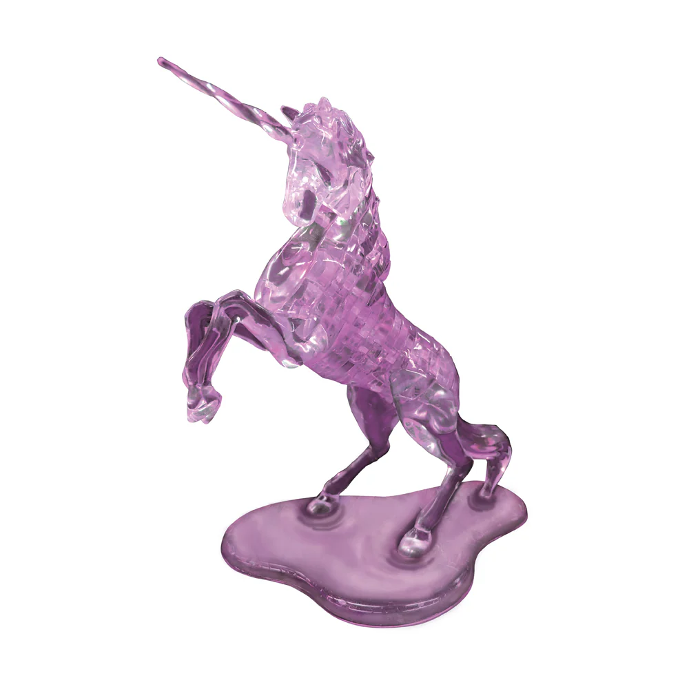 BePuzzled Purple Unicorn Deluxe 3D Crystal Puzzle - 44 pc - Image 3
