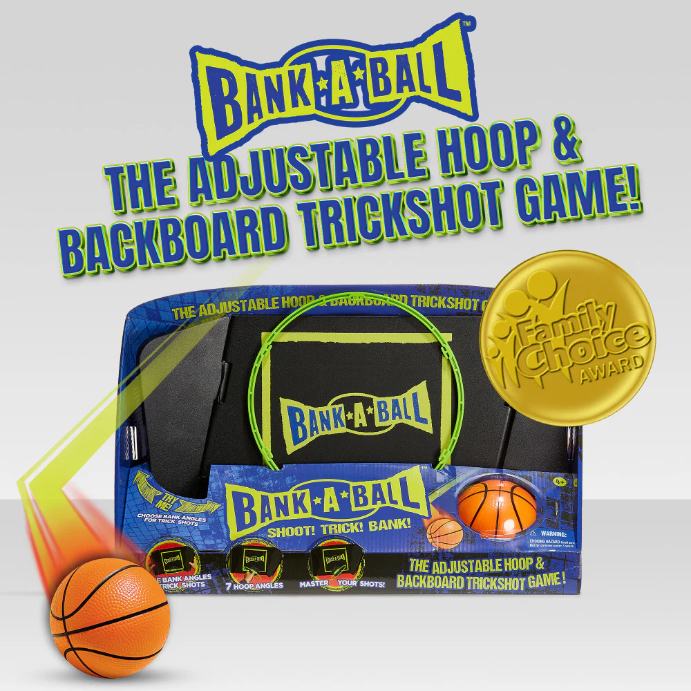 Bank-A-Ball Adjustable Trickshot Basketball Game Set - Image 2