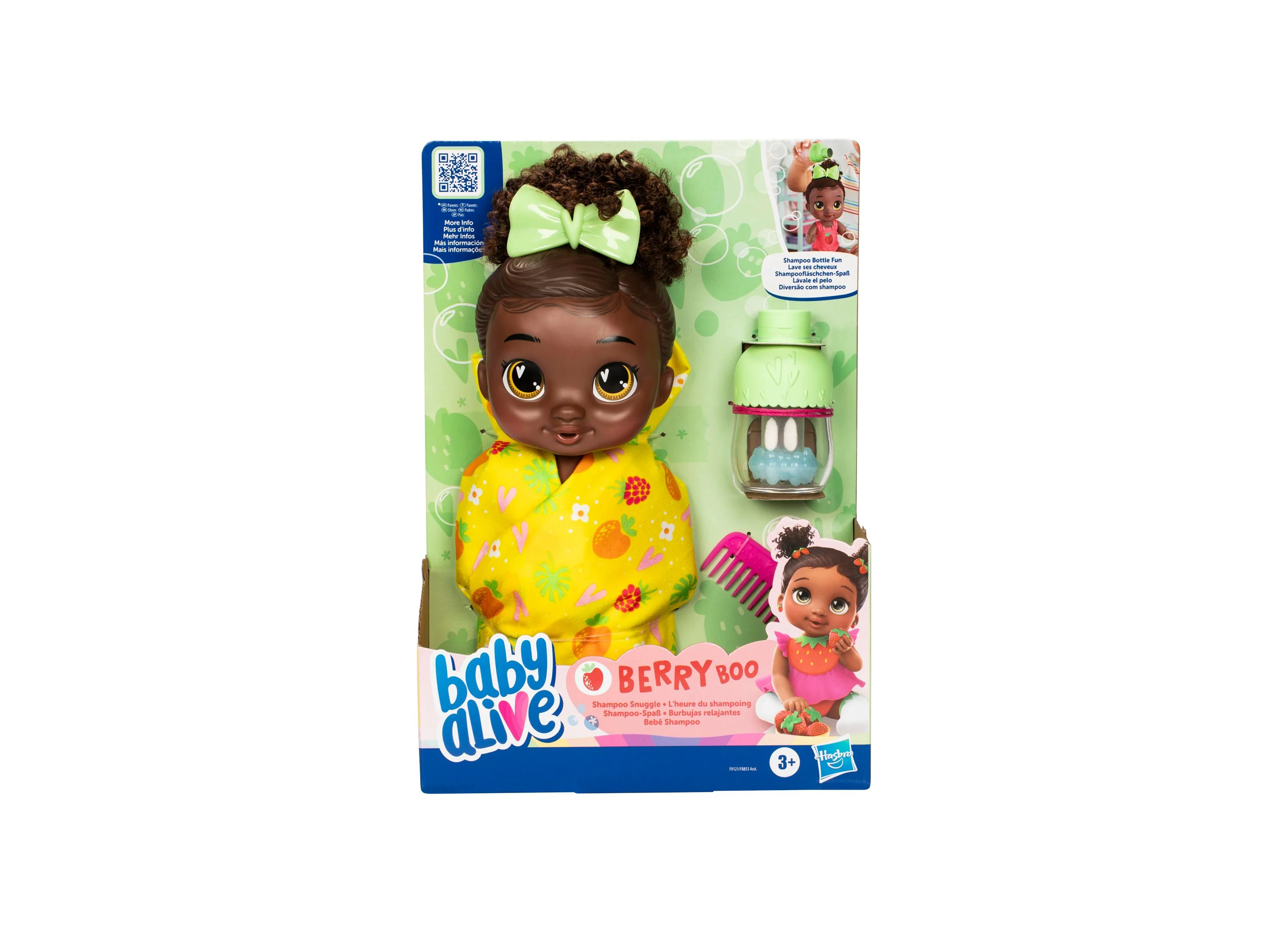 Baby Alive 11-inch Shampoo Snuggle Berry Boo Doll Playset - Image 2