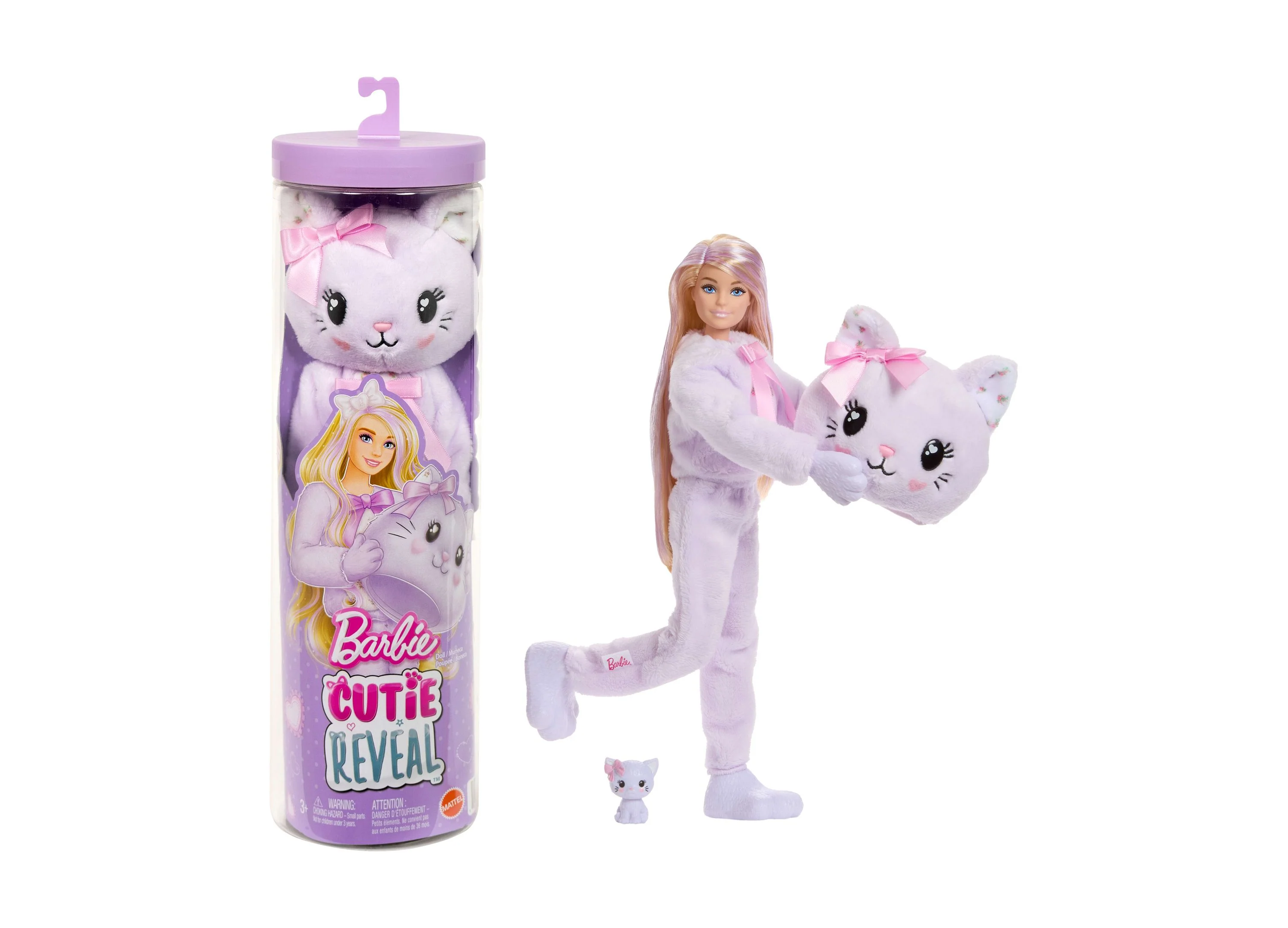 Barbie Cutie Reveal Cuddly Series Kitten Doll with Accessories