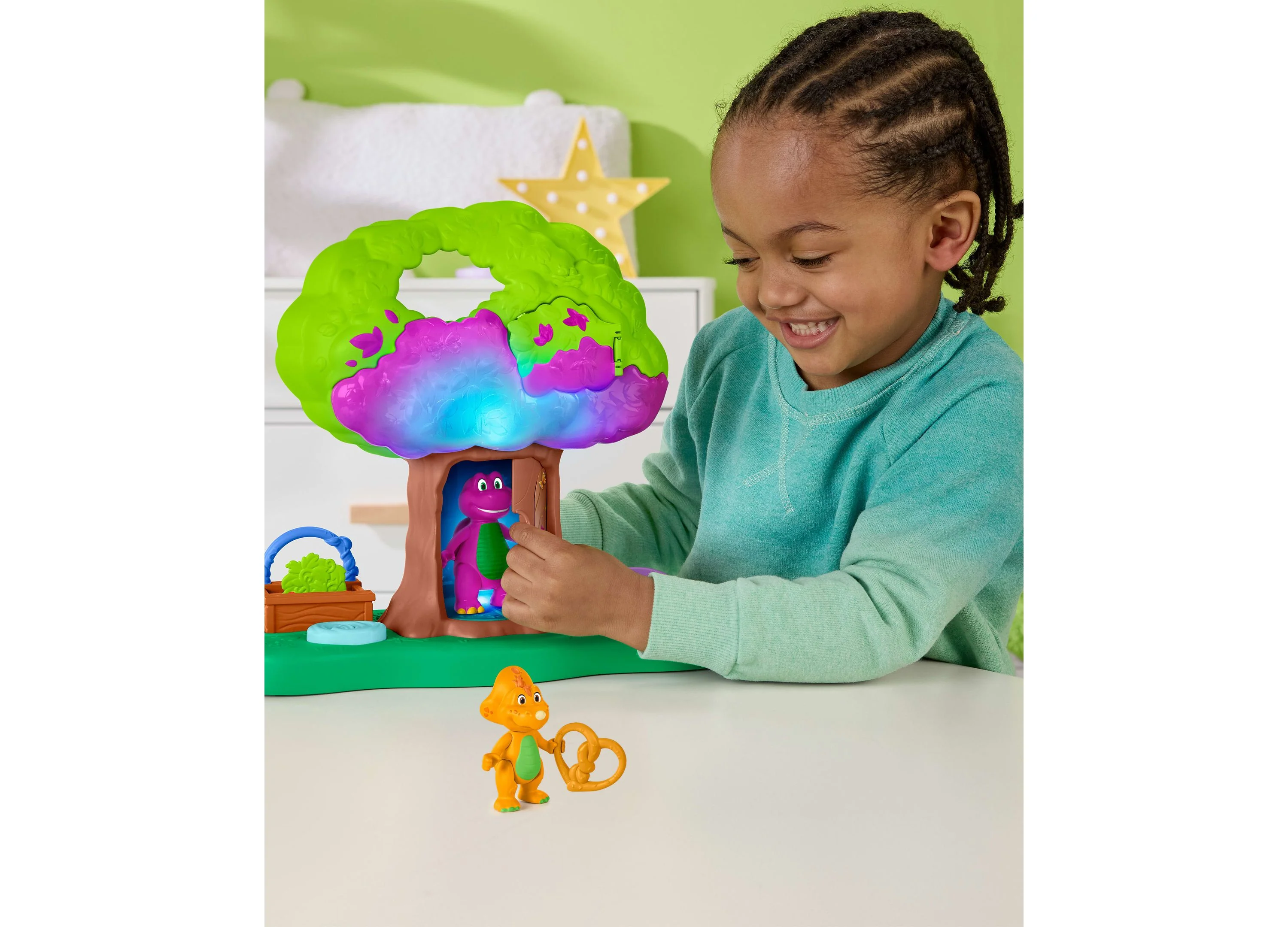 Fisher-Price Barney's World Lights & Sounds Treehouse Playset With Figures - Image 4