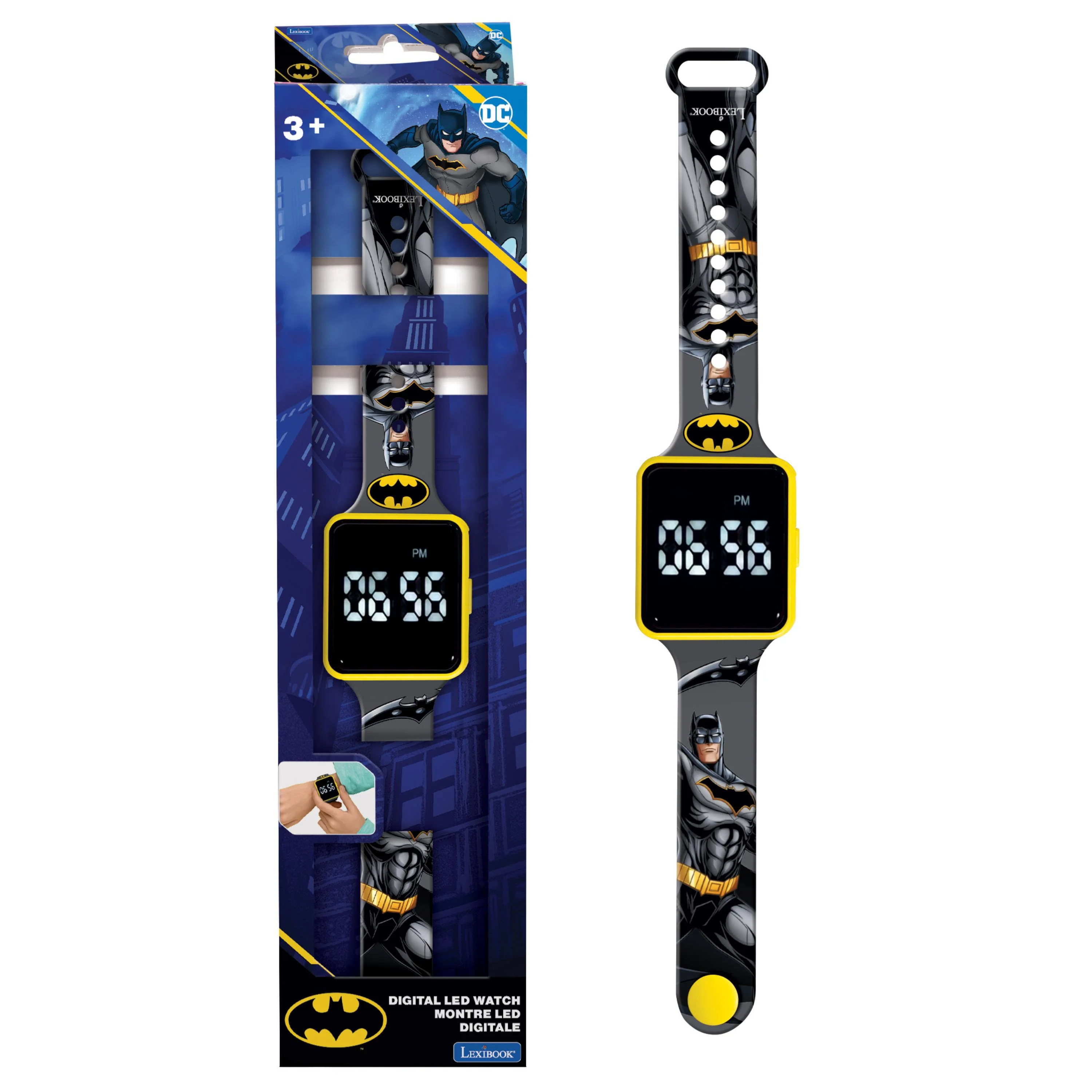 Batman Boys' LED Digital Watch - Black Adjustable Strap - Image 5