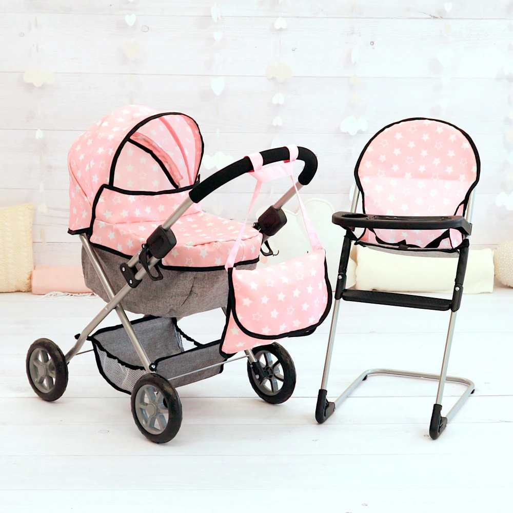 Bayer Design Cozy Dolls Playset - Pink, Grey, Stars - Image 5