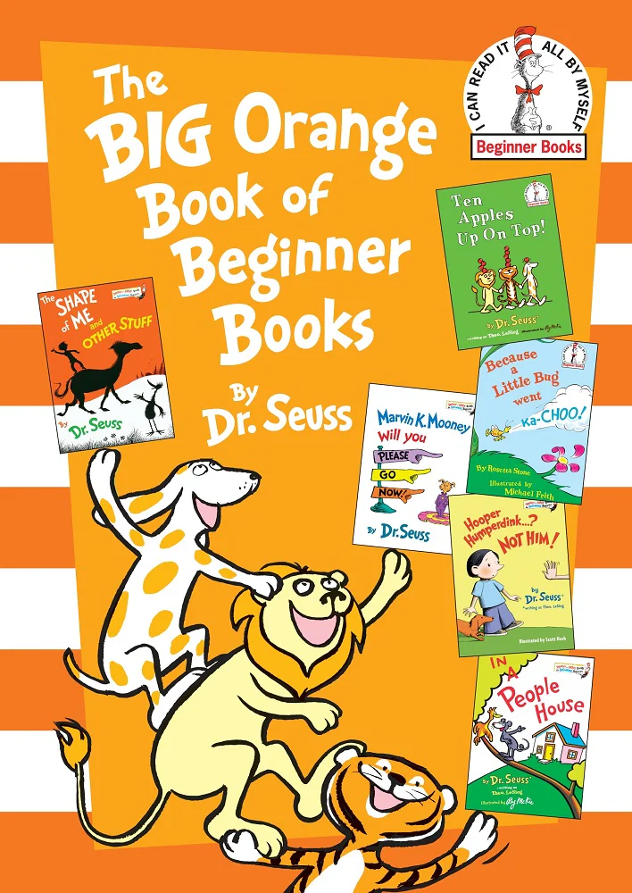 Dr. Seuss Big Orange Beginner Books Six-Story Hardcover Set