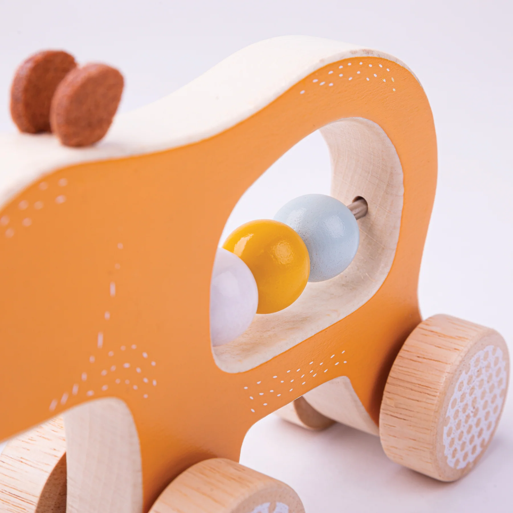 Bigjigs Toys Push Along Bear ‚Äì Safe and Engaging Wooden Toy for Infants - Image 2