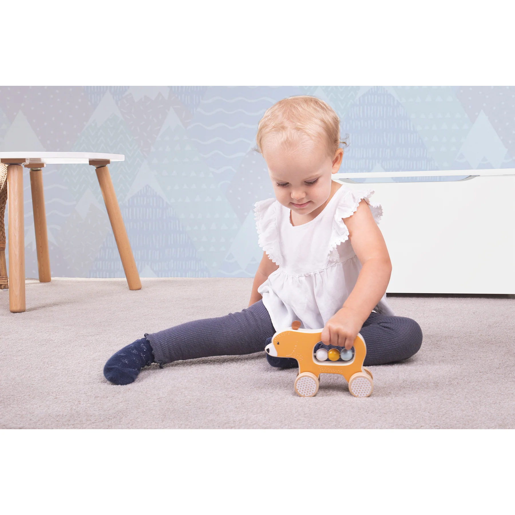 Bigjigs Toys Push Along Bear ‚Äì Safe and Engaging Wooden Toy for Infants - Image 3
