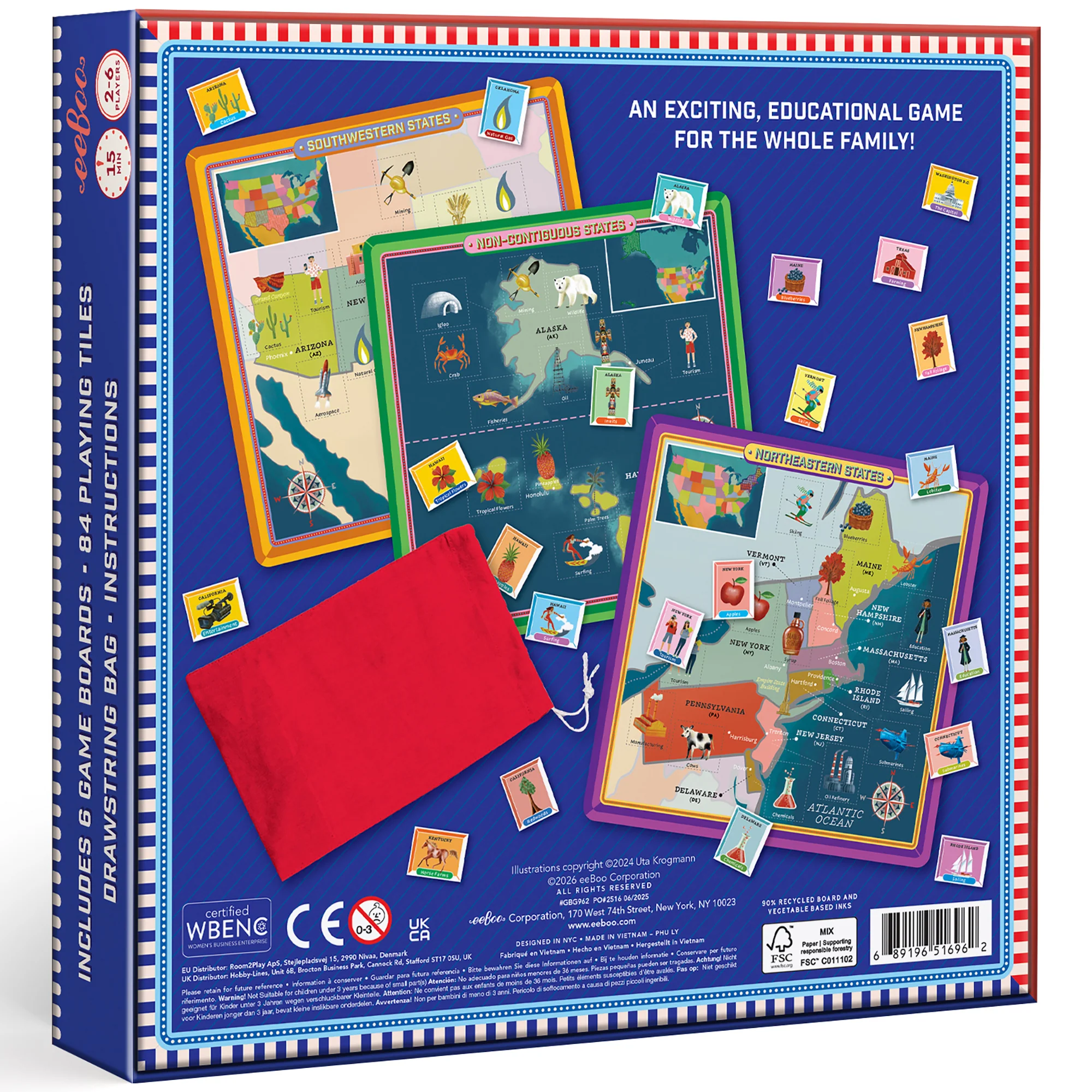 eeBoo Bingo Geography United States Educational Game - Image 3