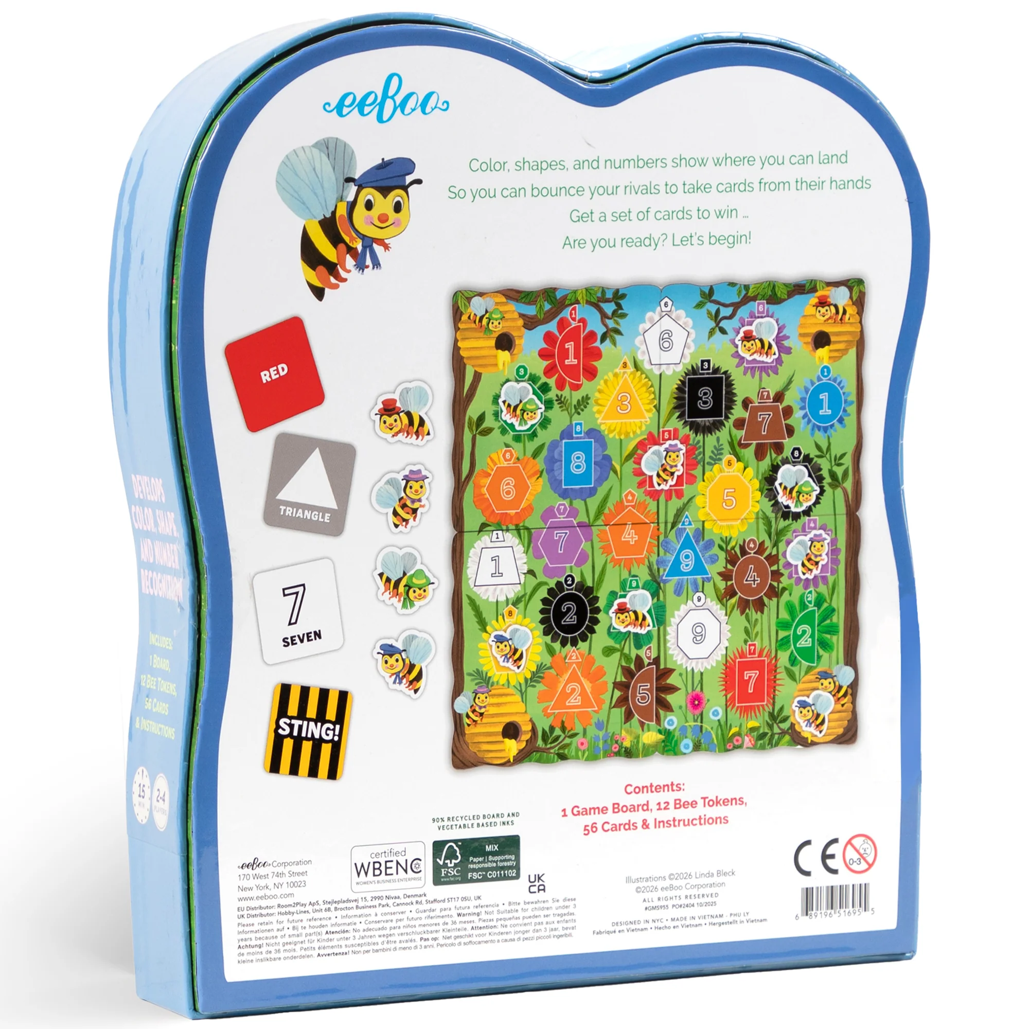 eeBoo Bouncy Bees Shaped Strategy Board Game - Image 3