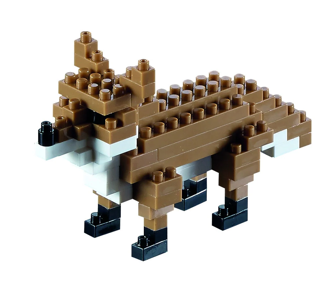 Brixies Building Set - 74 Piece European Fox Model Kit
