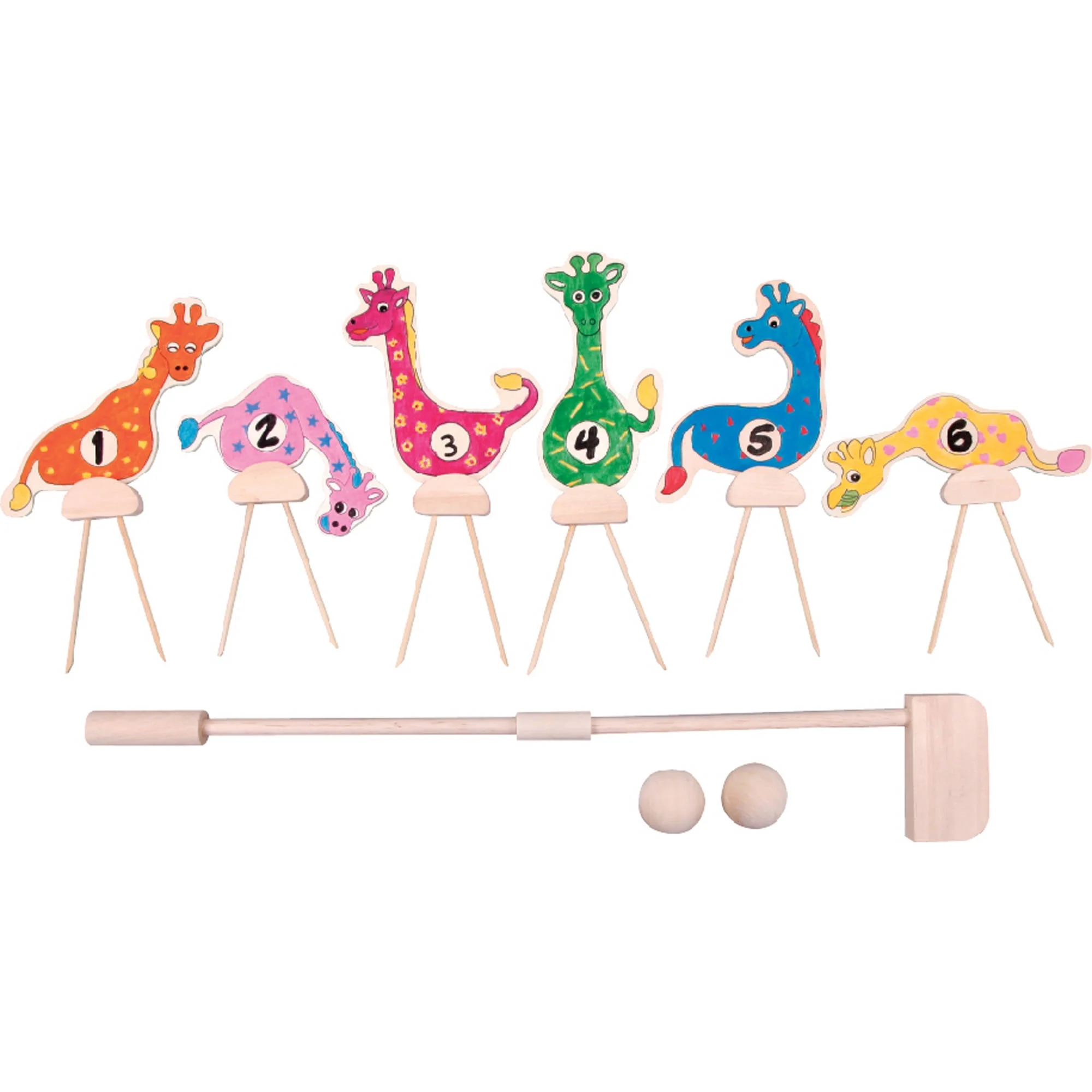 Build A Game Critter Croquet Set for Kids, Multicolor Art & Play Game
