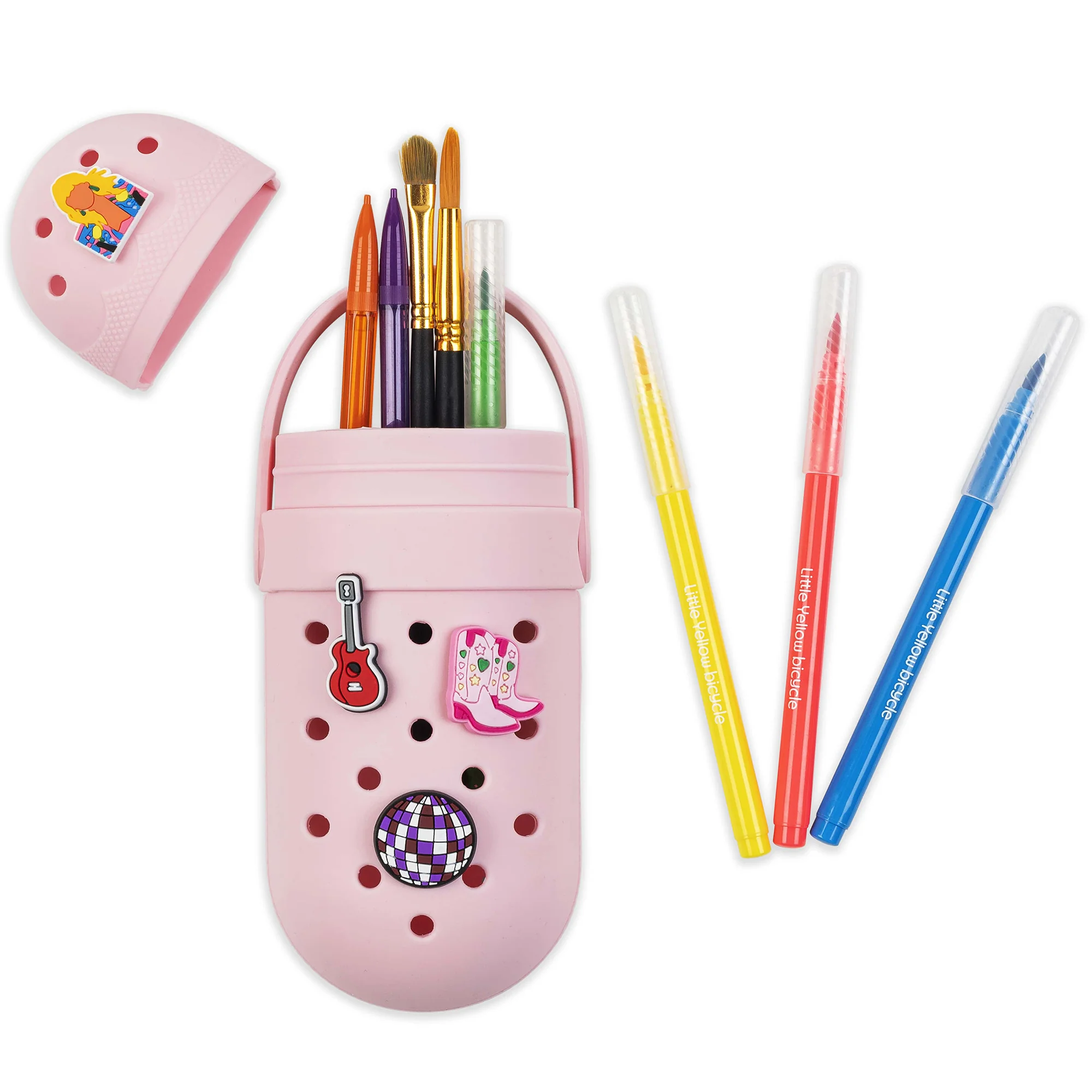 Charm Pencil Case Popstar Customizable Silicone Organizer With 4 Charms - Image 4
