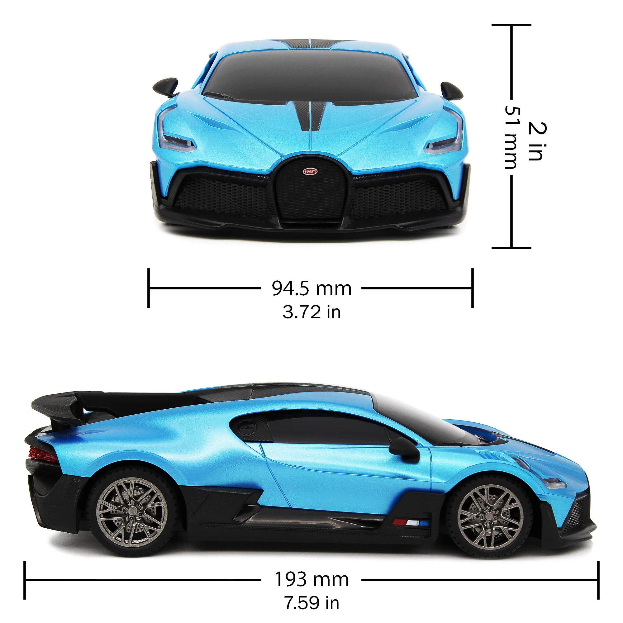 CMJ RC Cars Bugatti Divo Remote Control Vehicle - Blue - 1:24 Scale - 2.4GHz - Image 2