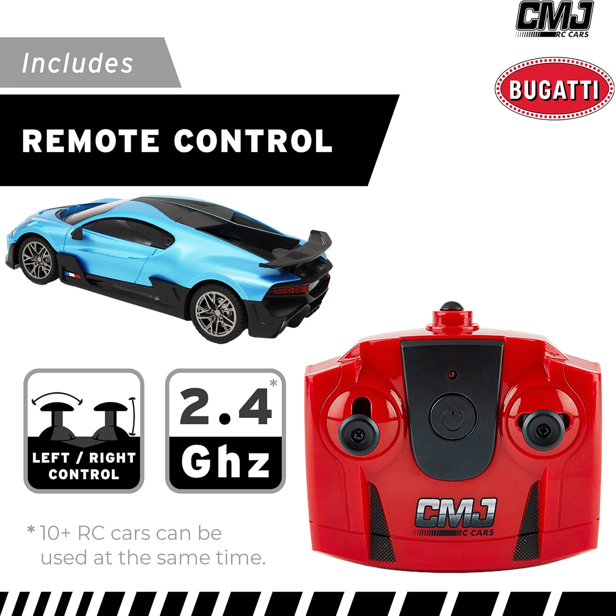 CMJ RC Cars Bugatti Divo Remote Control Vehicle - Blue - 1:24 Scale - 2.4GHz - Image 4
