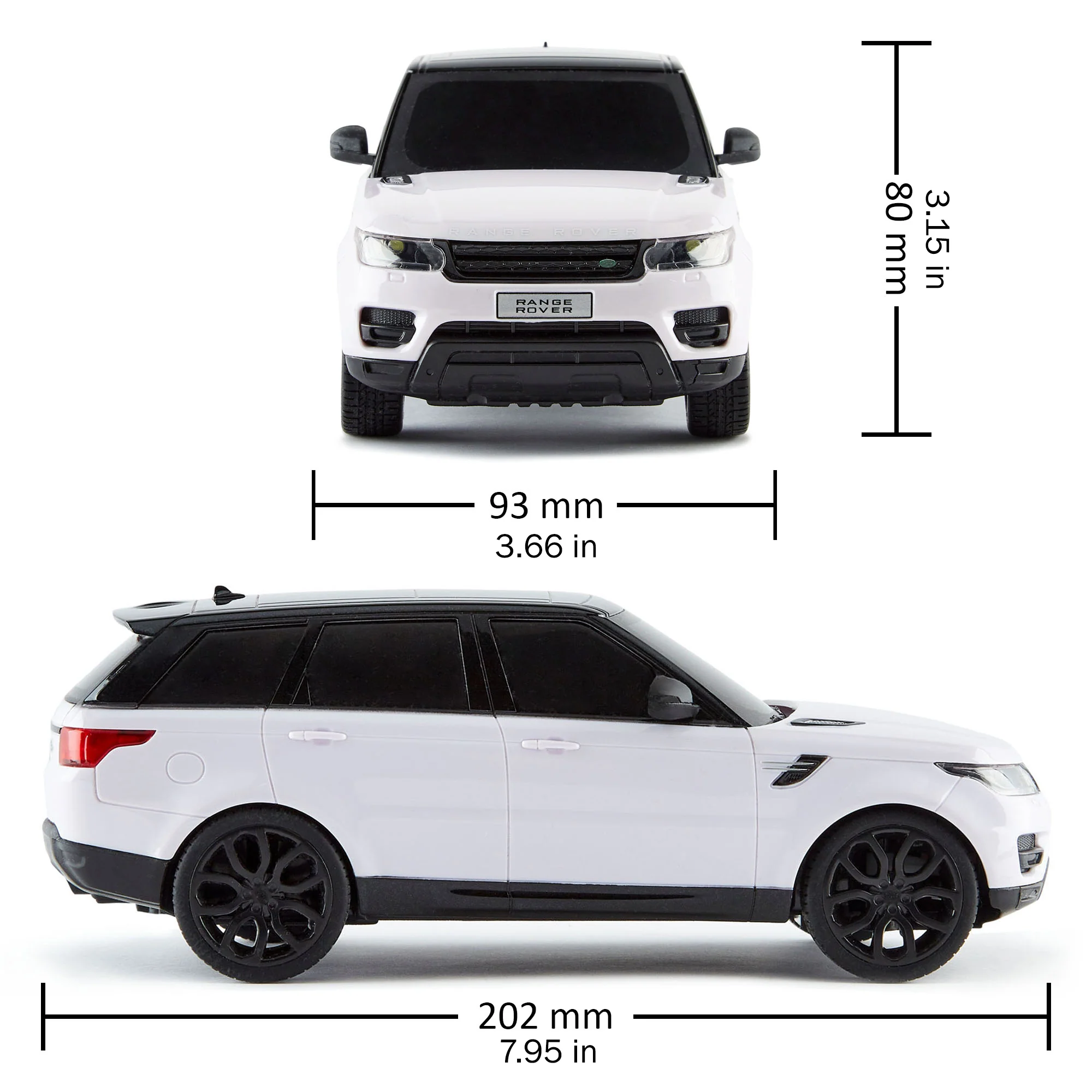 CMJ RC Cars Range Rover - White - 1:24 Scale, 2.4GHz Remote Control SUV with LED Headlights - Image 2