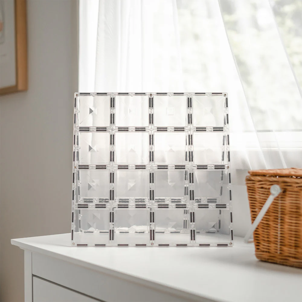 Connetix Magnetic Tiles 2-Piece Clear Base Plate Pack for Creative Building - Image 3