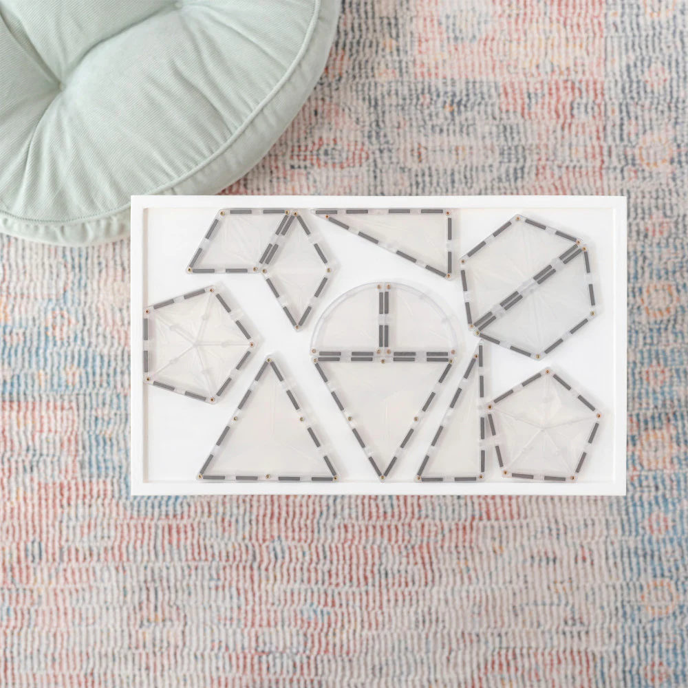 Connetix Magnetic Tiles Clear Shape Expansion Pack, 24 Pieces - Image 3