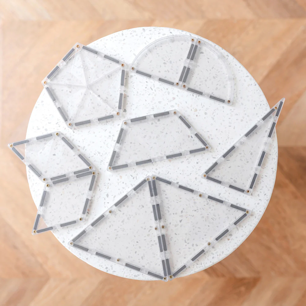 Connetix Magnetic Tiles Clear Shape Expansion Pack, 24 Pieces - Image 4