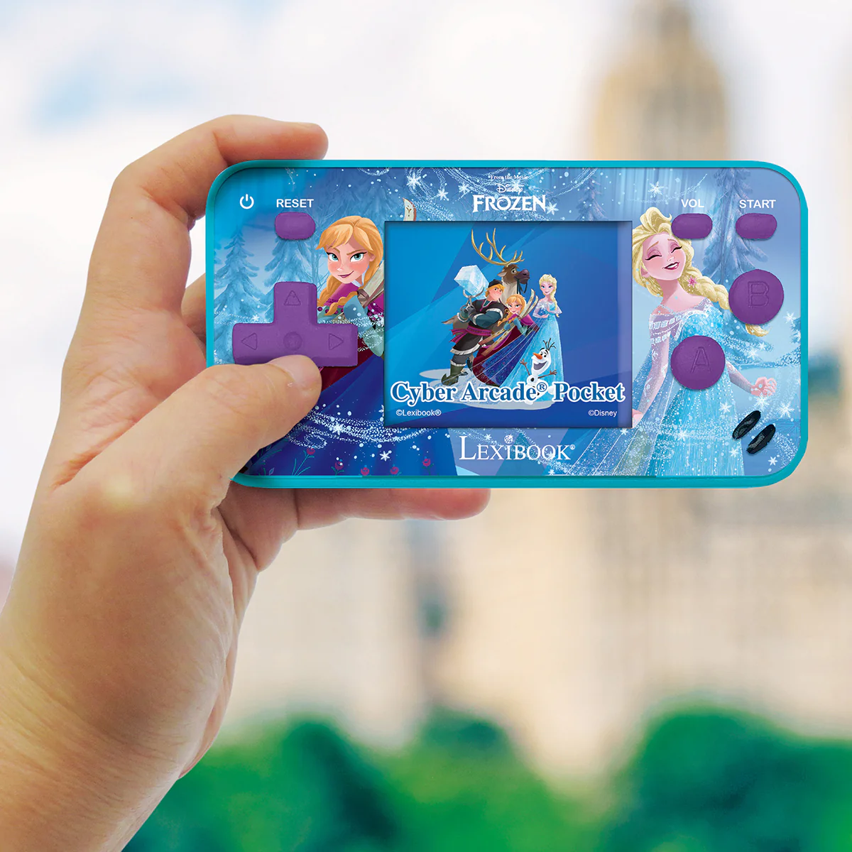 Console de jeux portable La Reine des Neiges Cyber Arcade® Pocket - écran couleur 1.8'' (4,5 cm) 150 jeux dont 10 jeux La Reine des Neiges exclusifs - Image 3