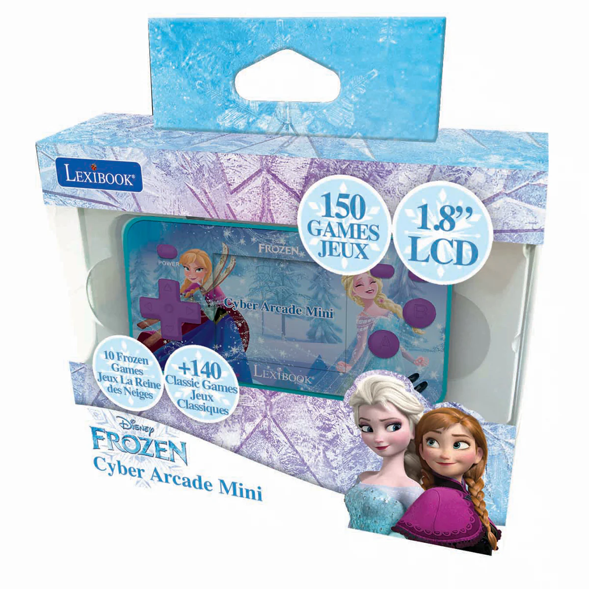 Console de jeux portable La Reine des Neiges Cyber Arcade® Pocket - écran couleur 1.8'' (4,5 cm) 150 jeux dont 10 jeux La Reine des Neiges exclusifs - Image 4