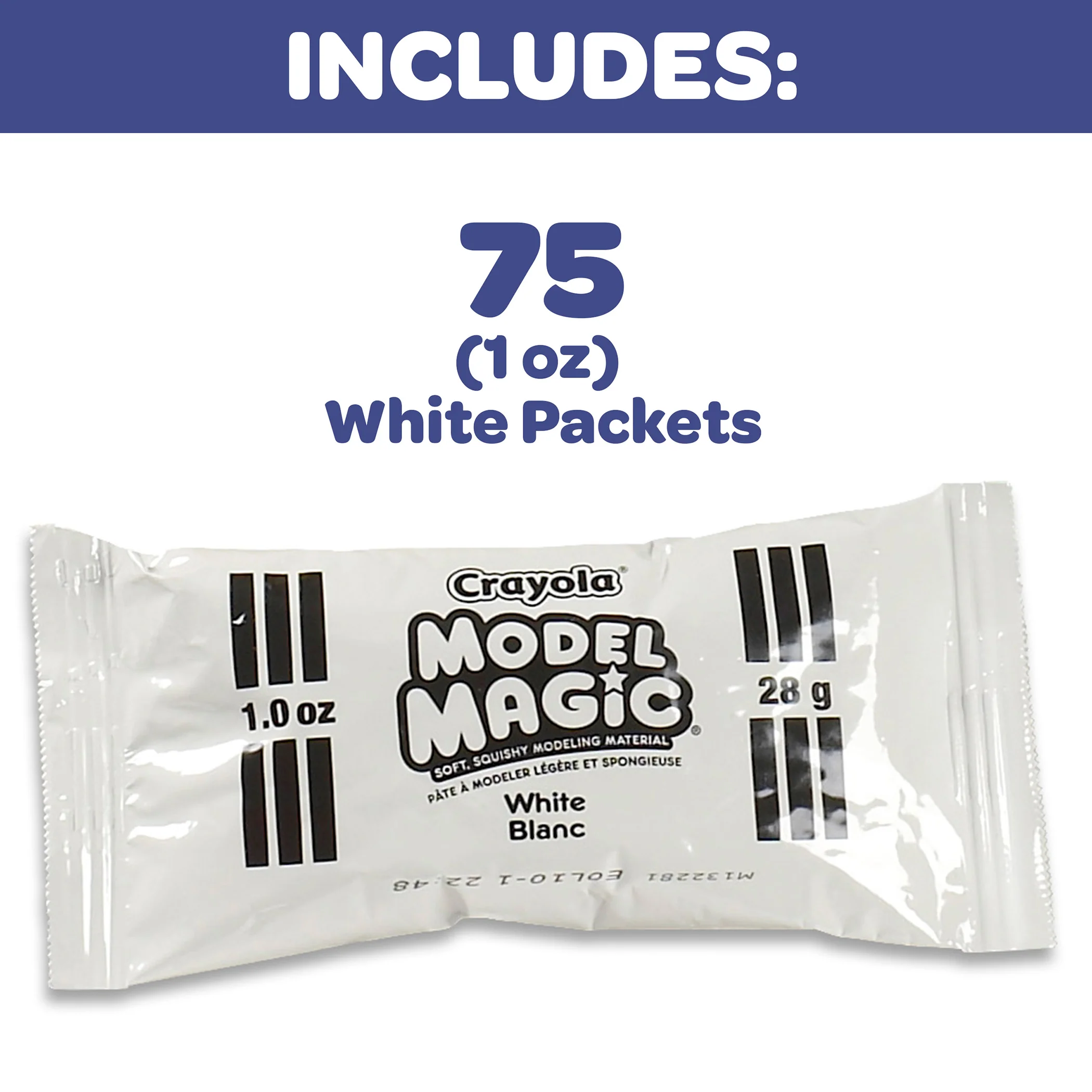 Crayola Model Magic White Modeling Compound Classpack - 75 Pack - Image 2