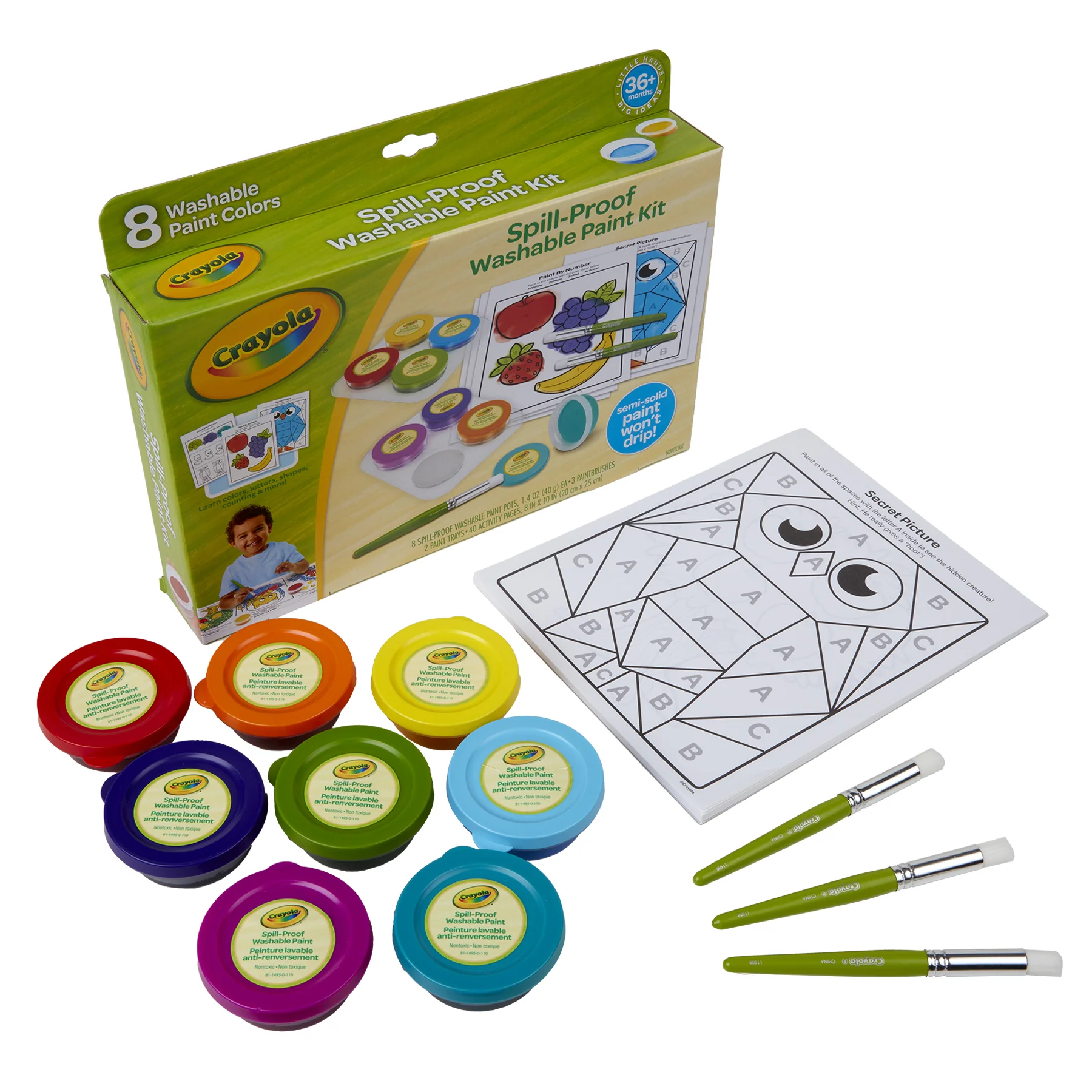 Crayola Spill-Proof Washable Paint Kit for Kids - Image 4
