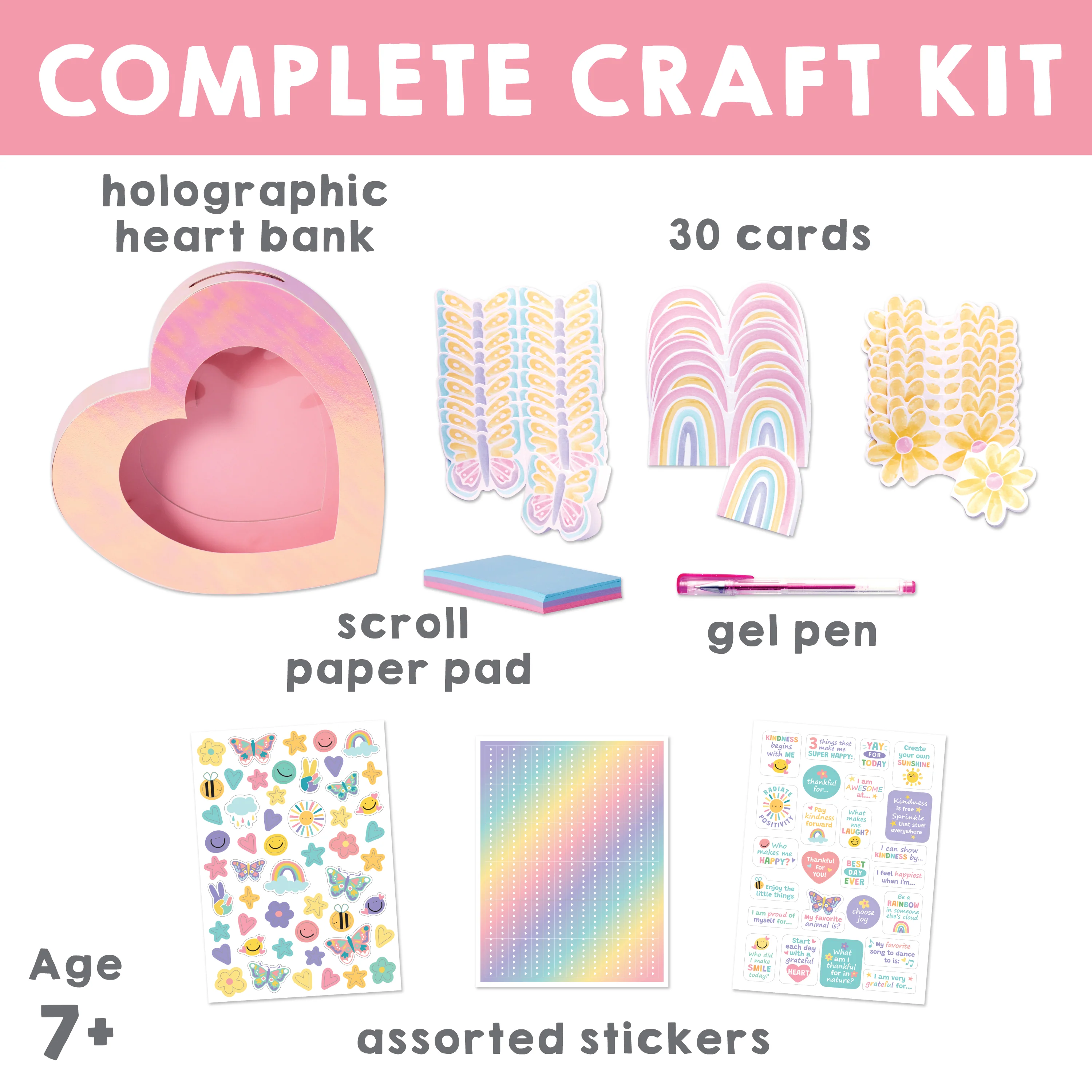 Creativity for Kids Positivity Heart-Shaped Happiness Bank Kit - Image 3