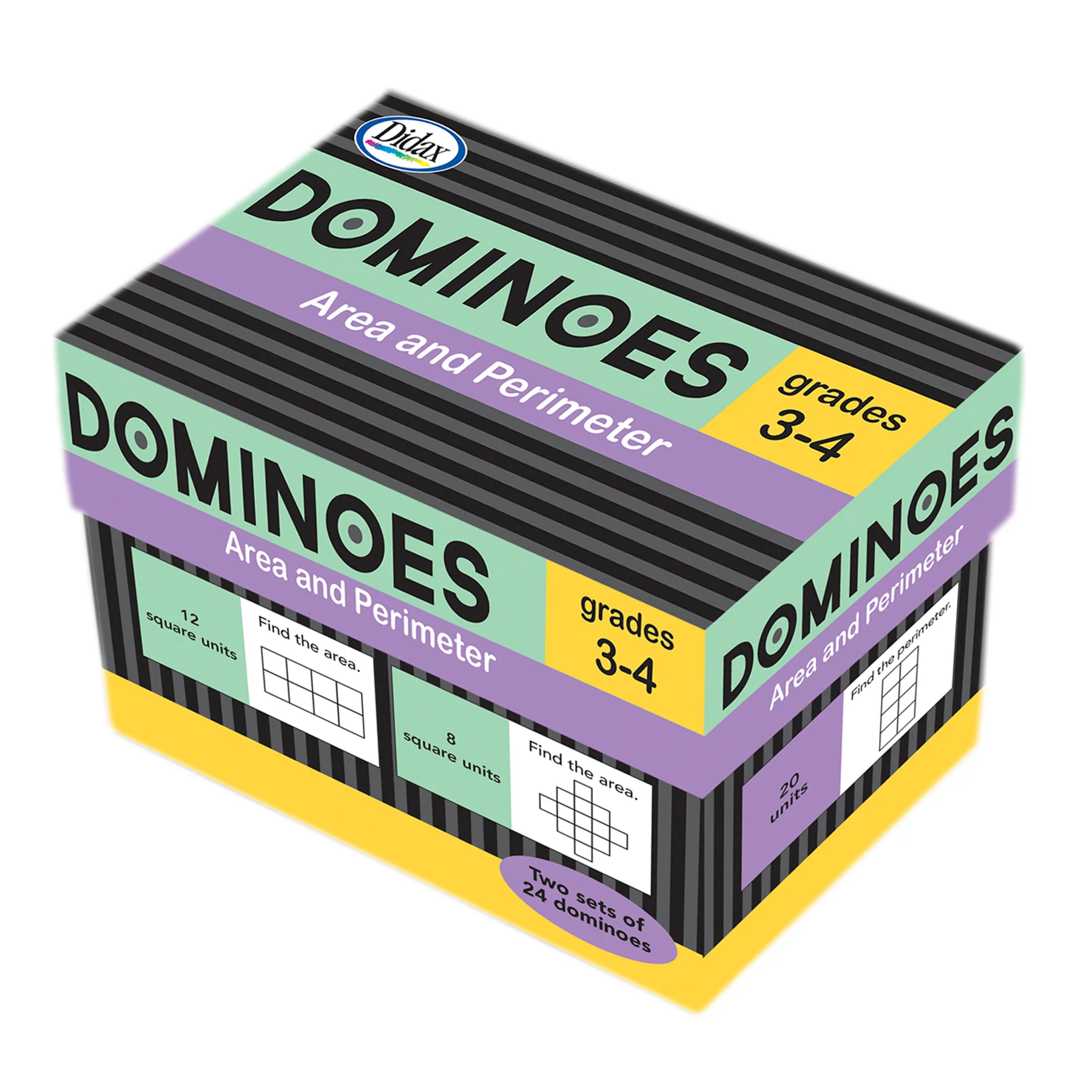 Didax Area and Perimeter Foam Dominoes Set - Educational Math Game - Image 2