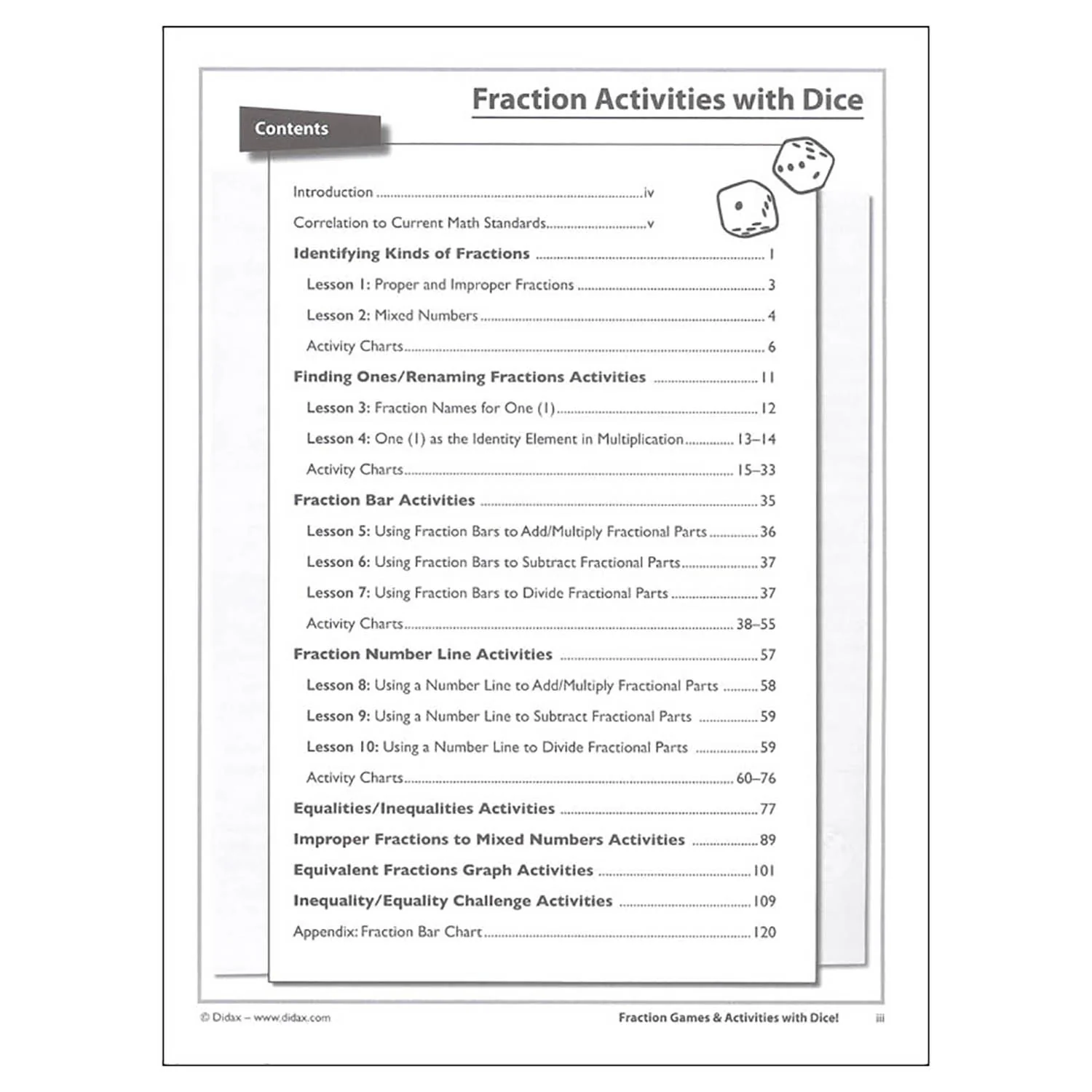 Didax® Fraction Fun - Math Dice Games & Activities Resource Book - Image 4