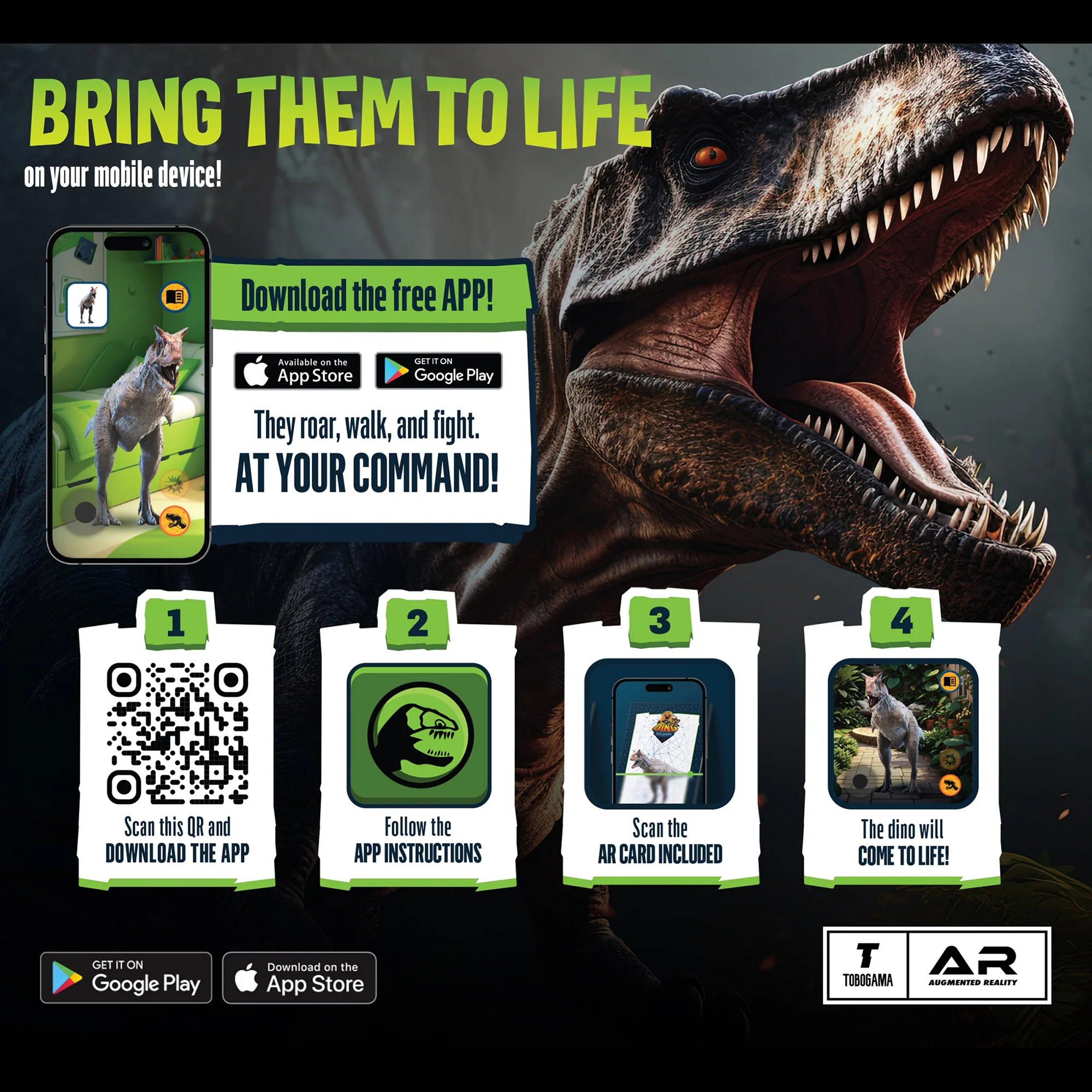 Dino Explorers: AR Dinosaur XL & Brick Combo - Velociraptor Sound Figure - Image 2