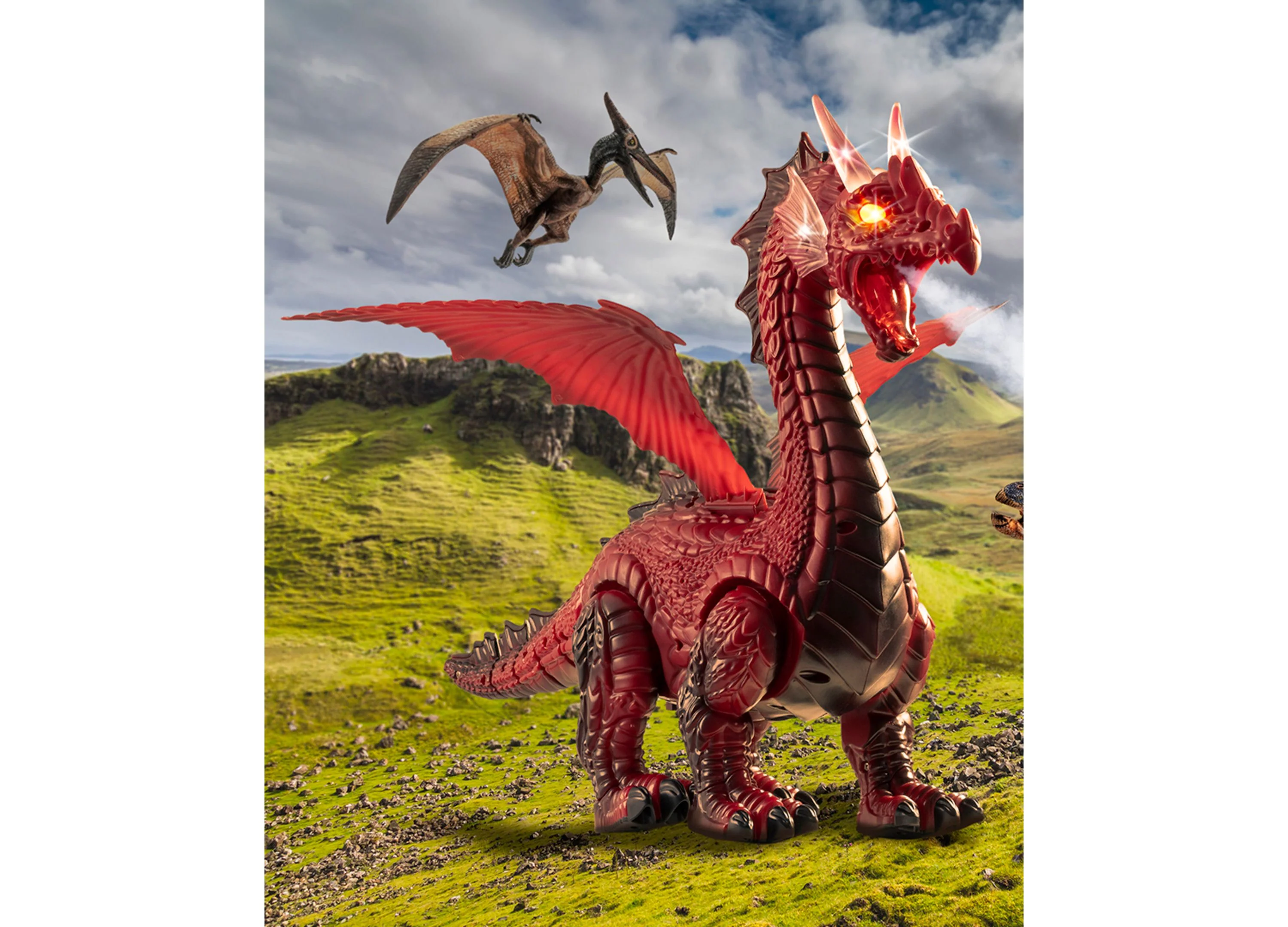 Discovery #MINDBLOWN RC Smoke Breathing Dragon Toy - Infrared Control - Image 3