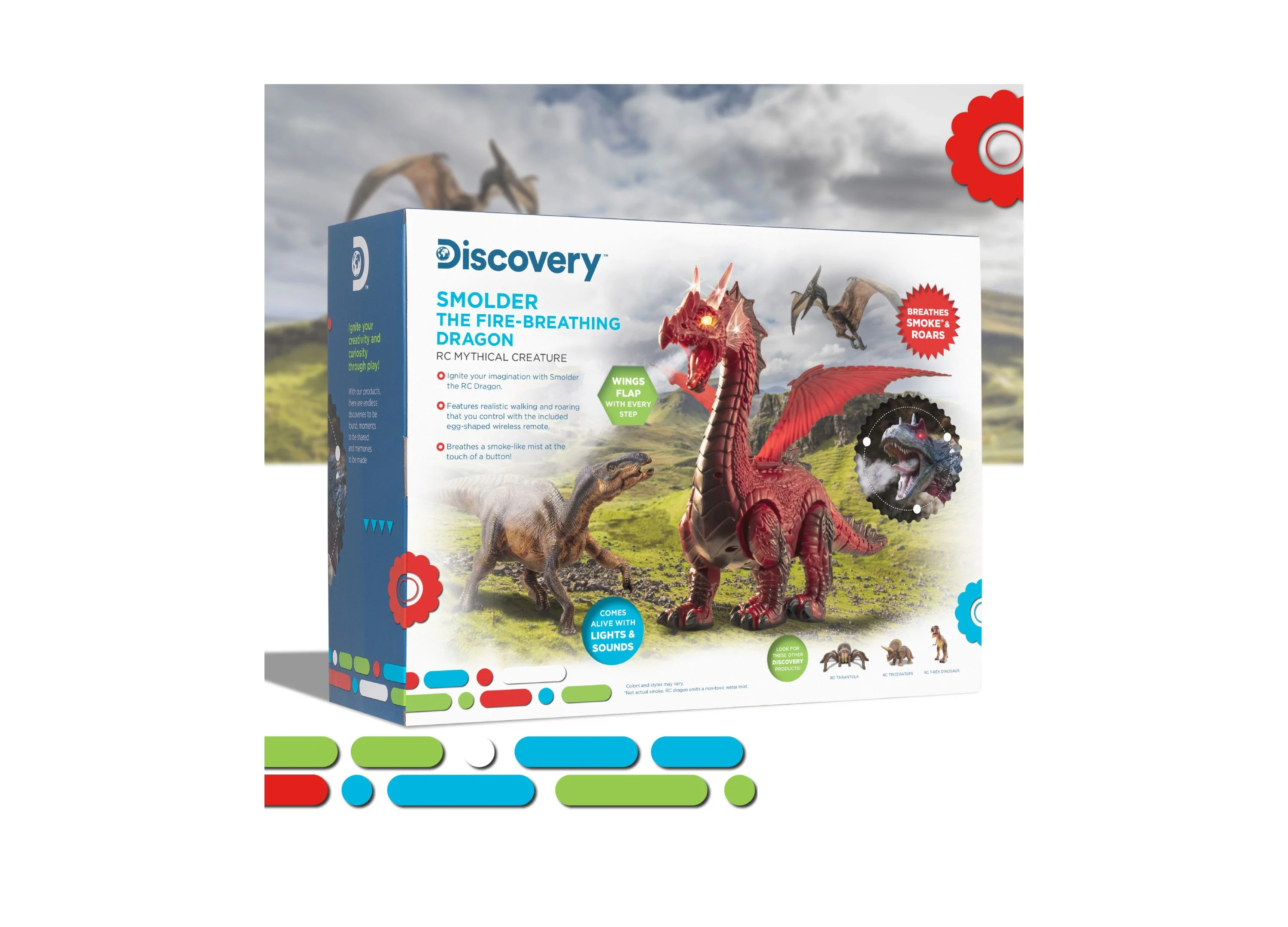Discovery #MINDBLOWN RC Smoke Breathing Dragon Toy - Infrared Control - Image 6