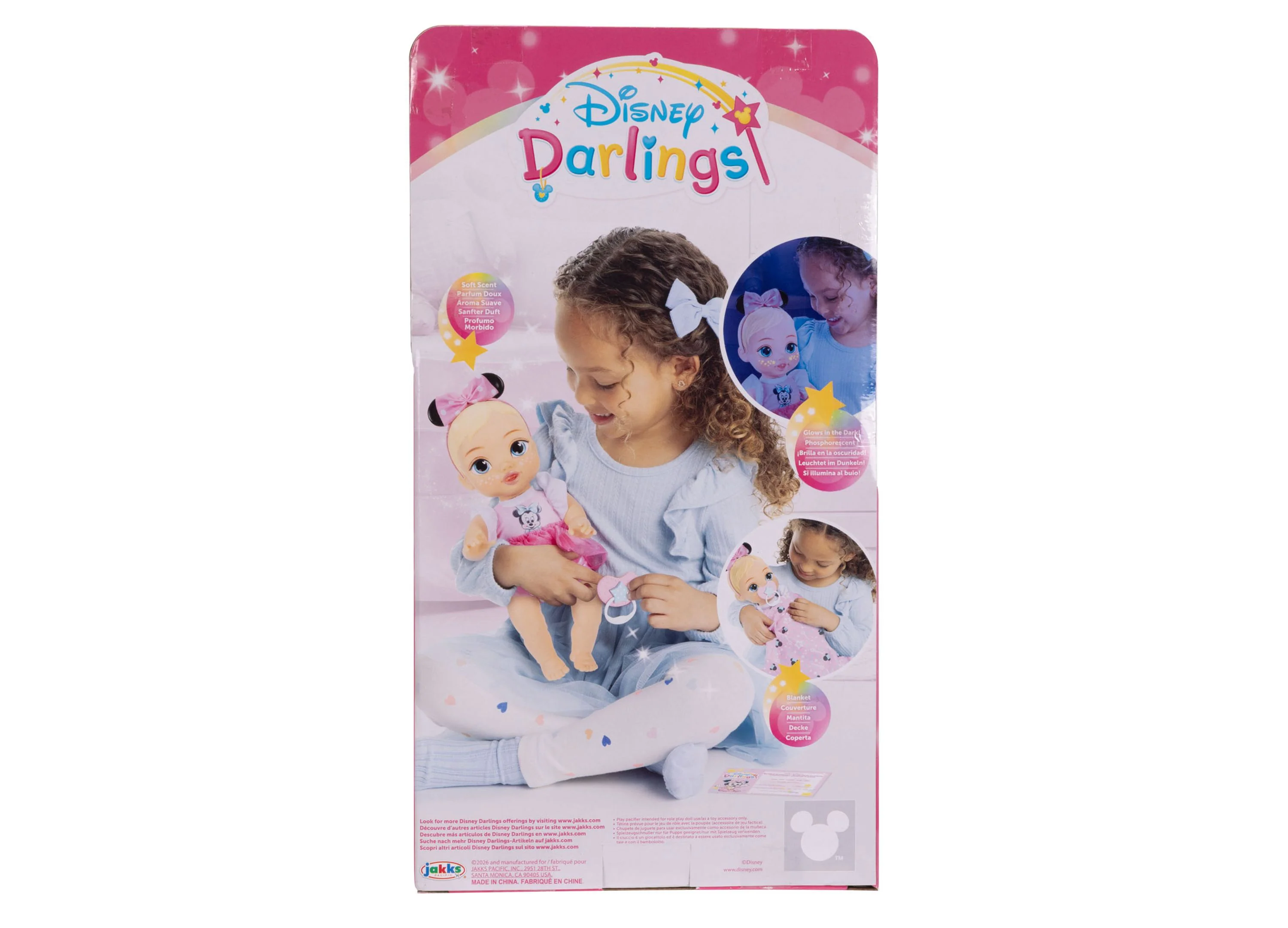 Disney Darlings Snuggly Stars Minnie Mouse 11-Inch Soft-Bodied Baby Doll - Image 4