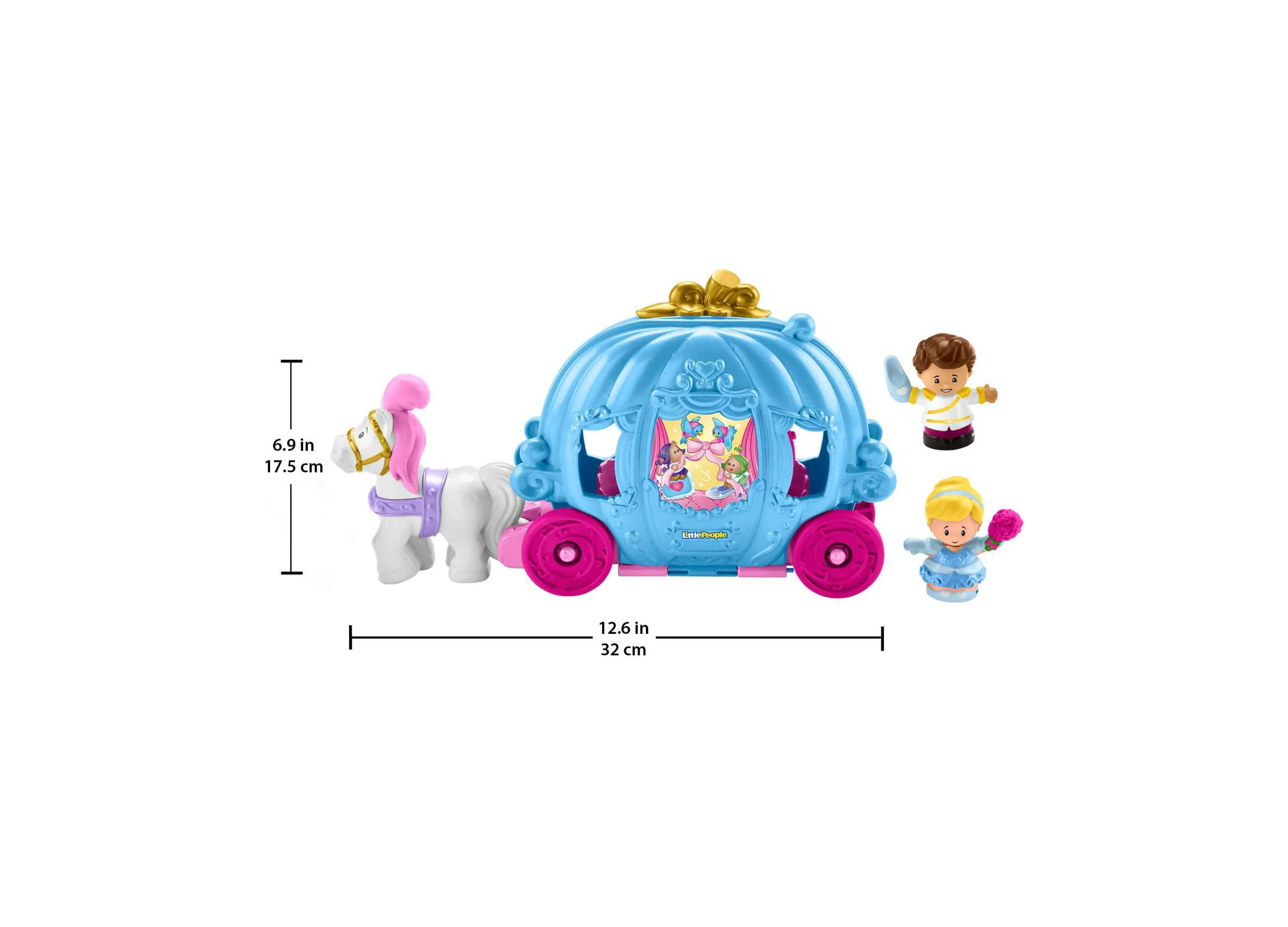 Fisher-Price Little People Disney Princess Cinderella's Dancing Carriage Playset - Image 2