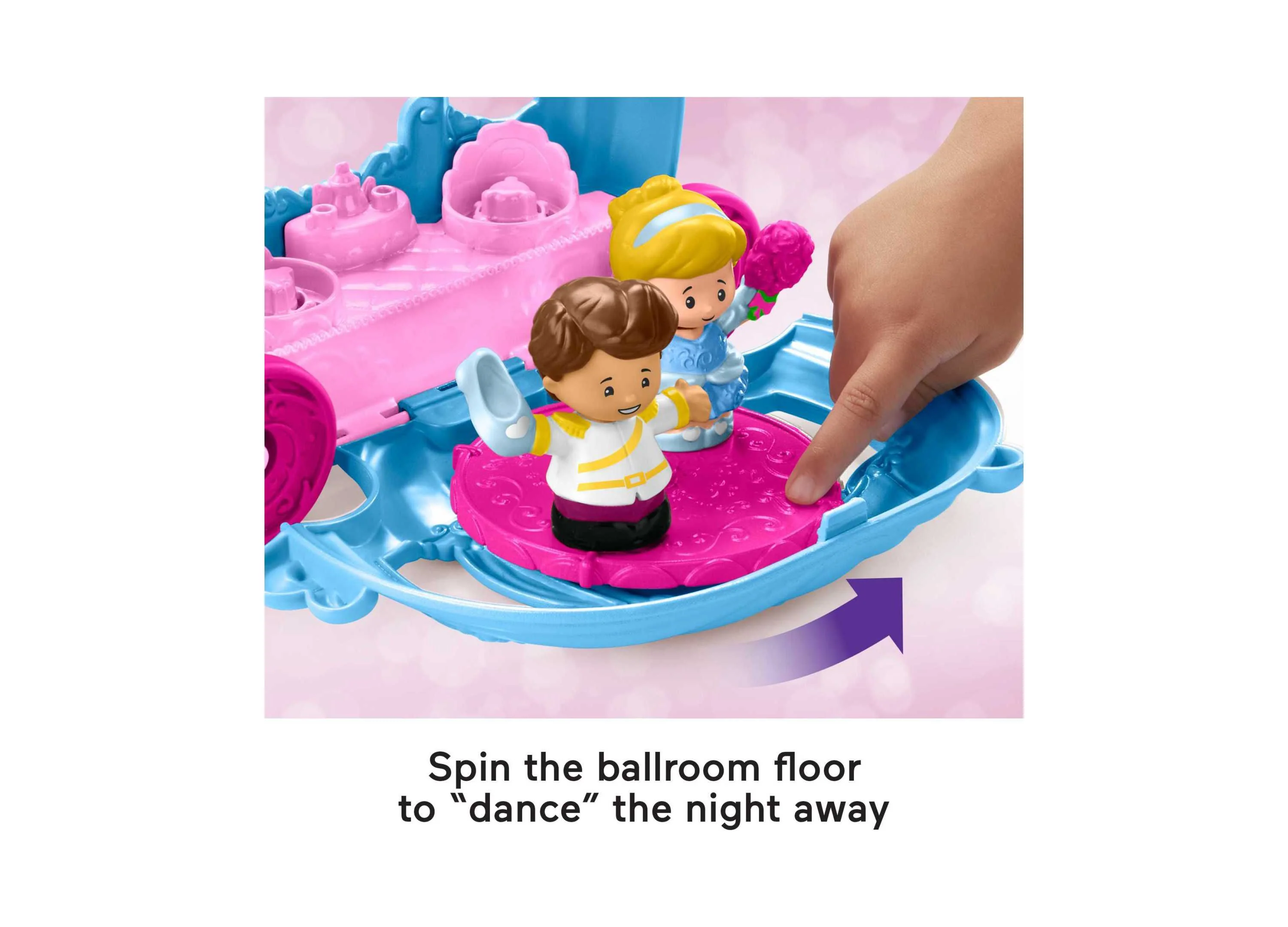 Fisher-Price Little People Disney Princess Cinderella's Dancing Carriage Playset - Image 3