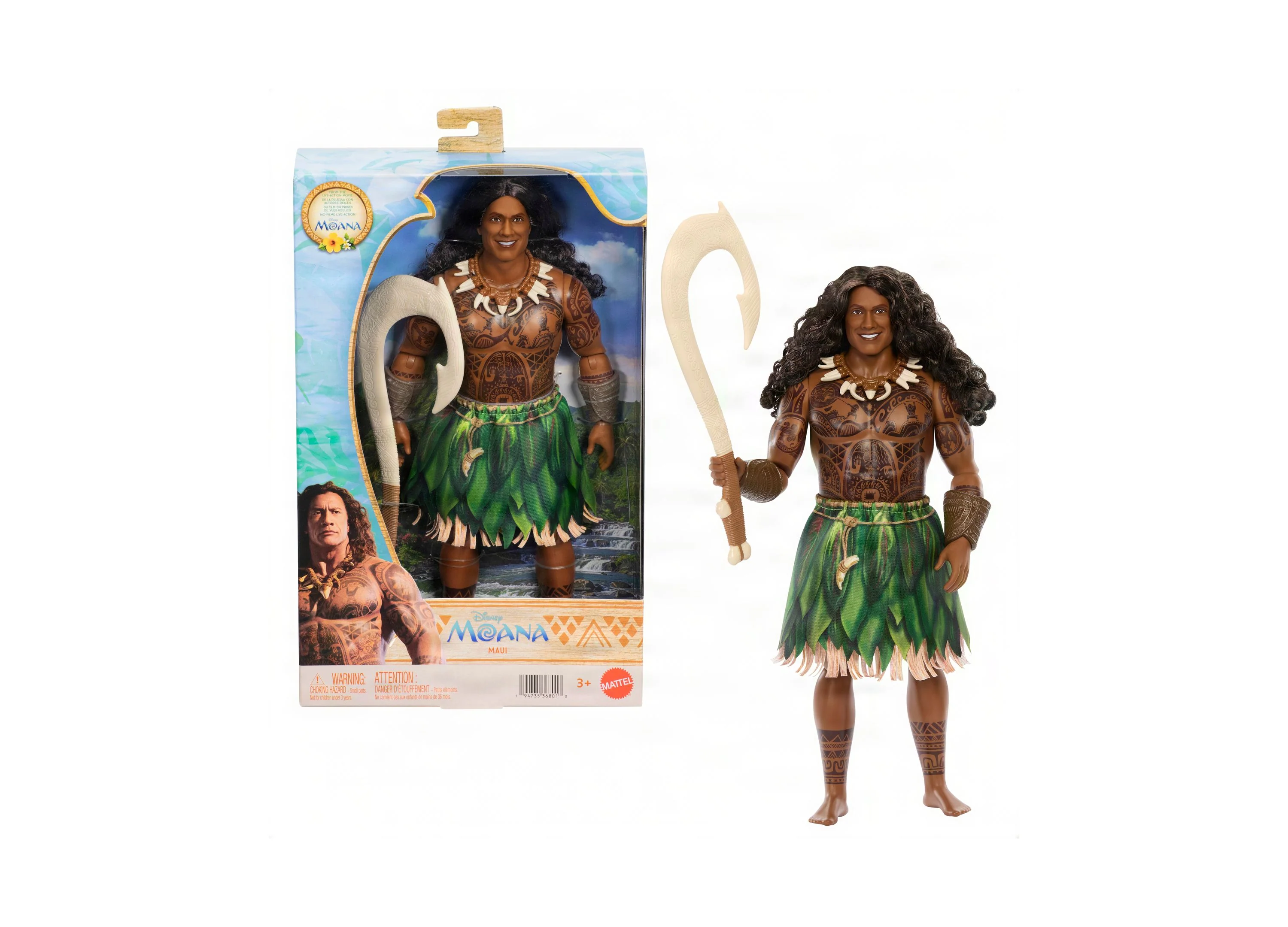 Disney Princess Maui Fashion Doll Set, Live-Action Movie Inspired, Removable Outfits with 4 Accessories - Image 3