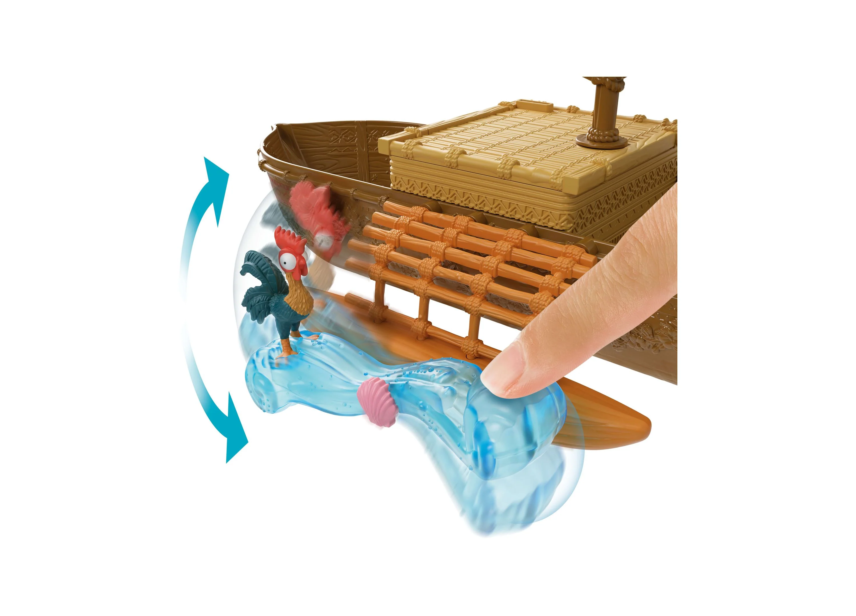 Disney Princess Moana Ocean Voyager Canoe Playset, Floating Boat, Fashion Doll Playset - Image 3