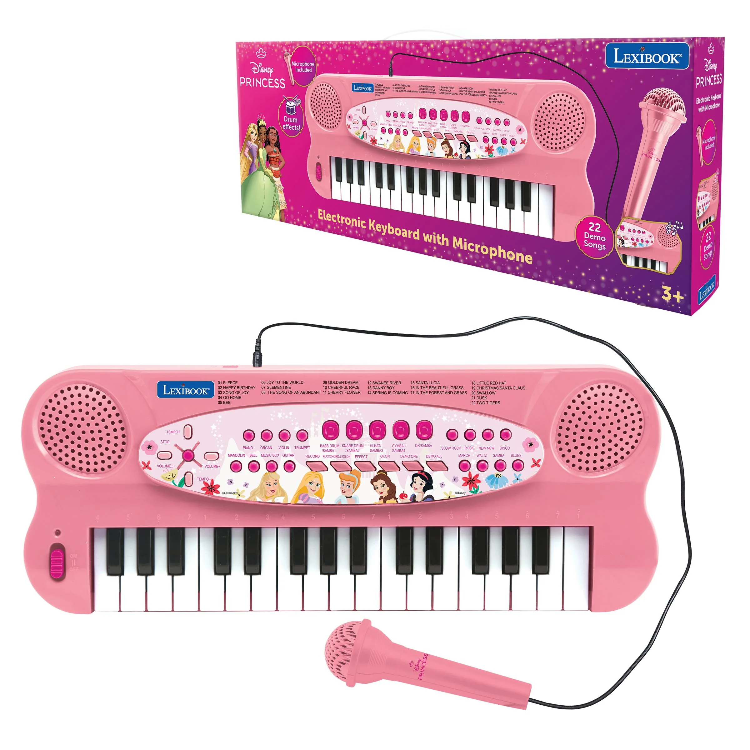 Disney Princess Enchanted Electronic Keyboard with Microphone - Image 3
