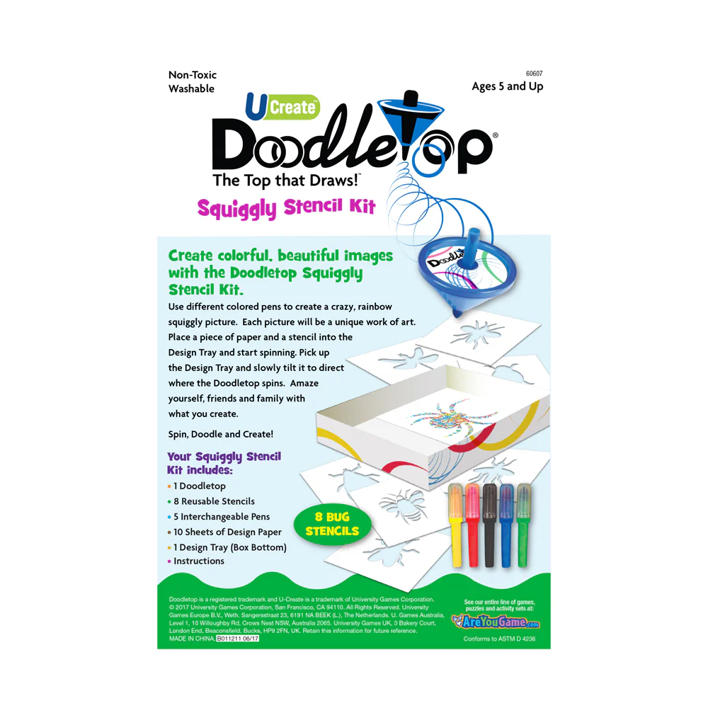 U-Create Doodletop Bugs Theme Stencil Art Kit - Image 2