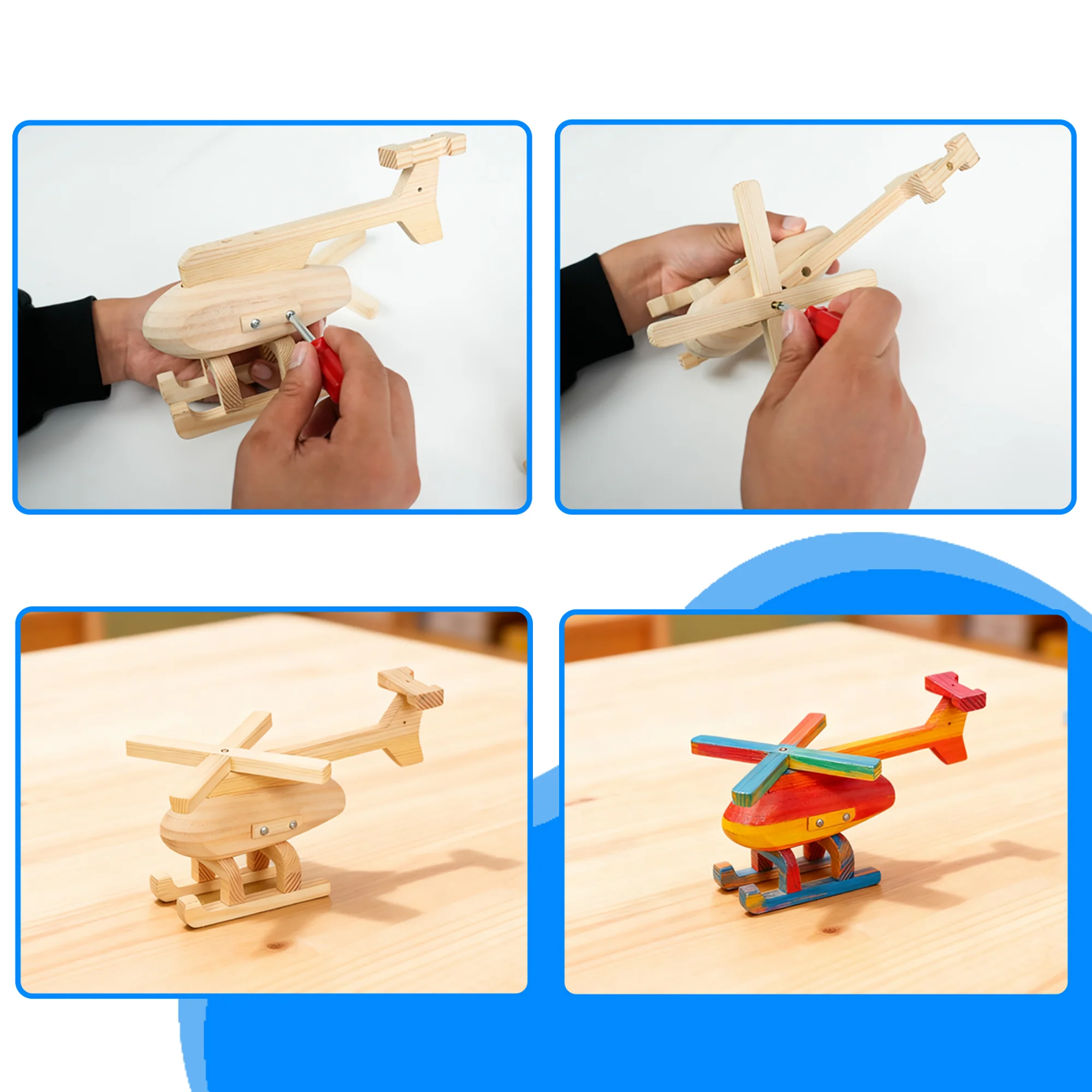 Easy Playhouse 3-Piece Wood Building And Painting Craft Kit - Image 4