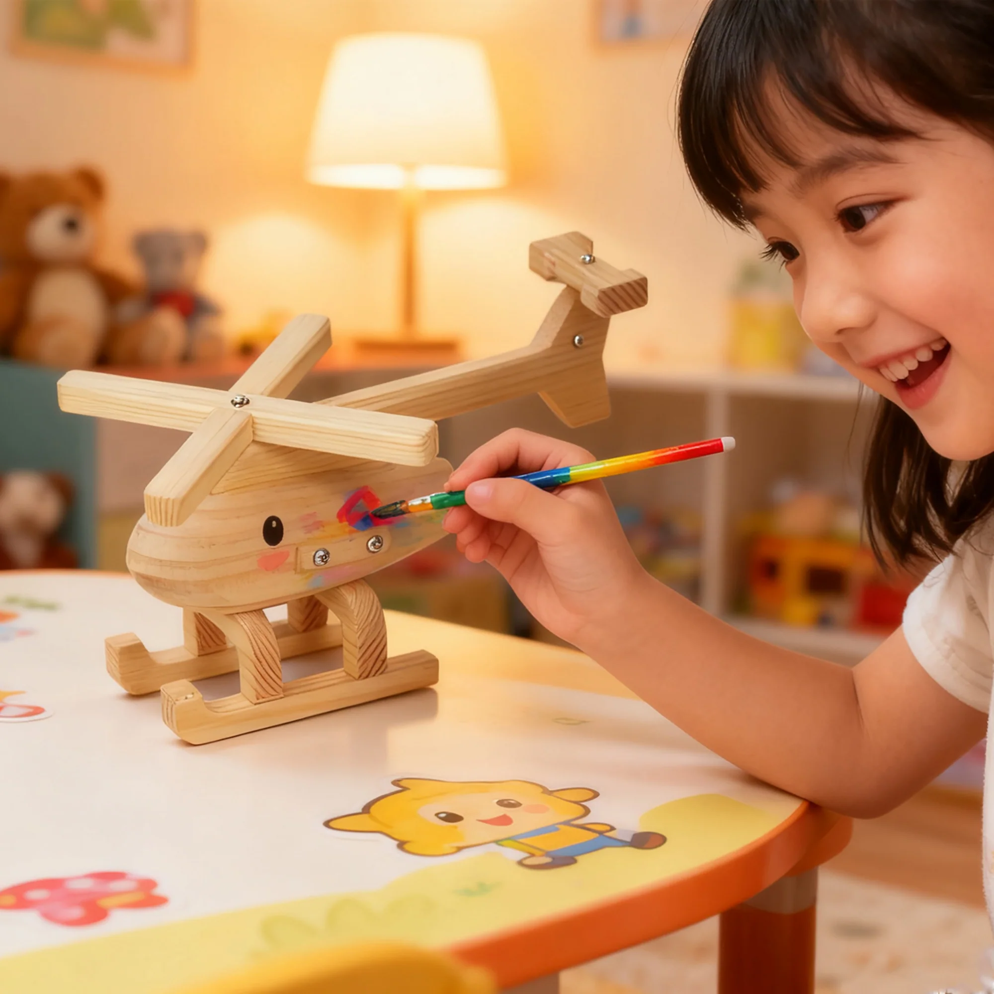 Easy Playhouse 3-Piece Wood Building And Painting Craft Kit - Image 5
