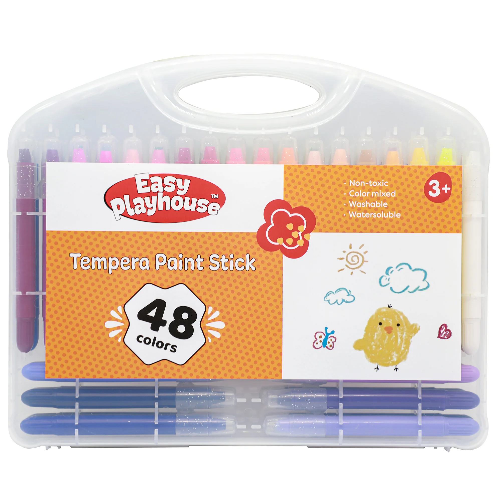 Easy Playhouse Vibrant Tempera Paint Sticks - 48pk, Non-Toxic - Image 2