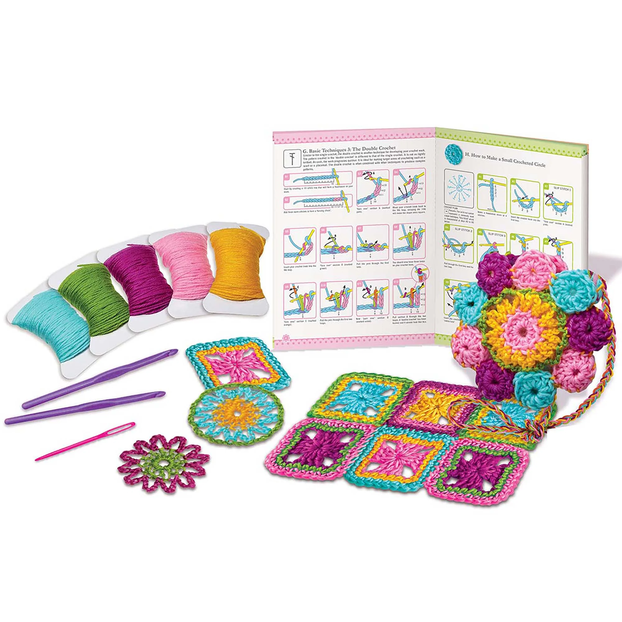 4M Easy-To-Do Crochet Starter Kit With Hooks, Yarn And Instructions - Image 3