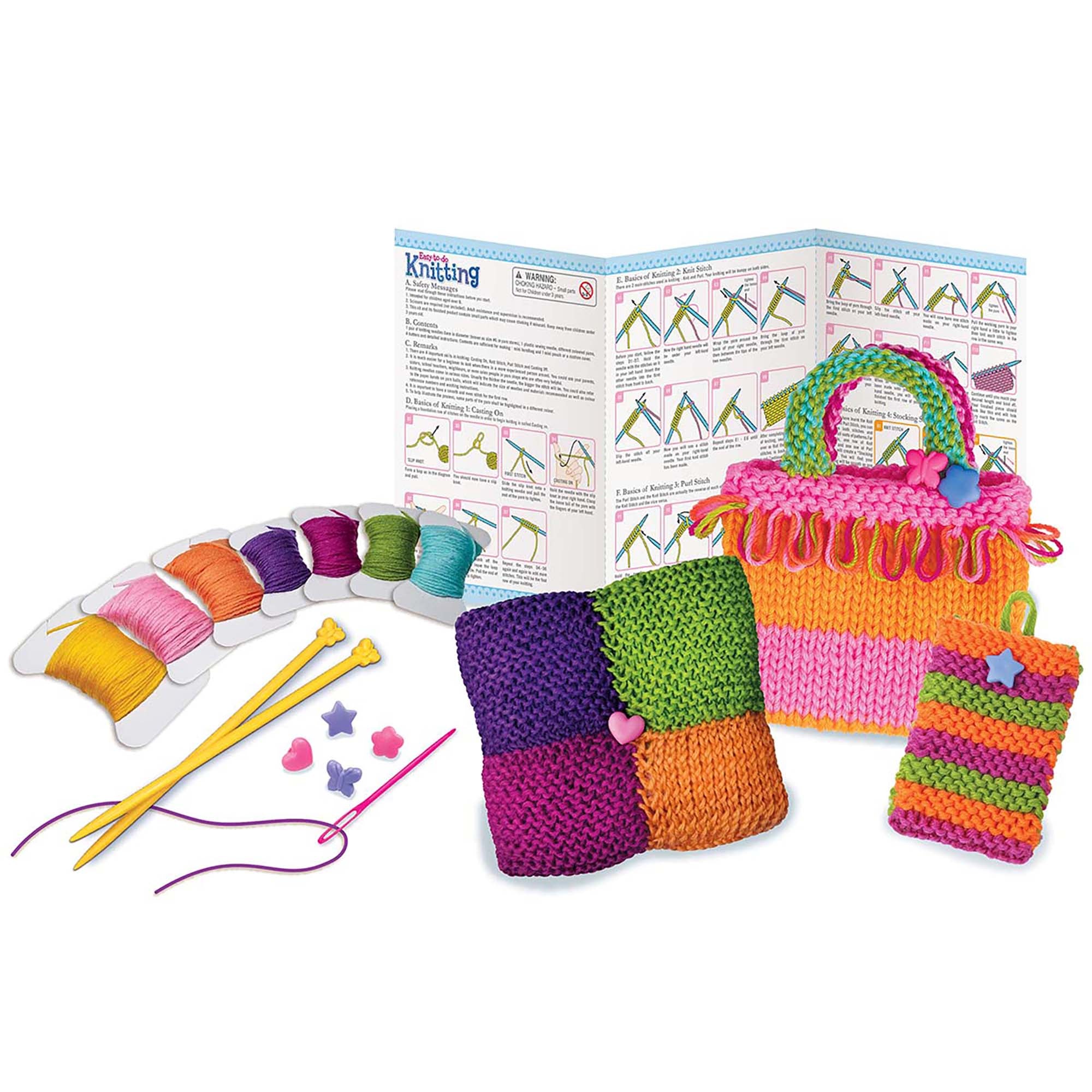 4M Easy To Do Knitting Kit With Yarn And Needles - Image 3
