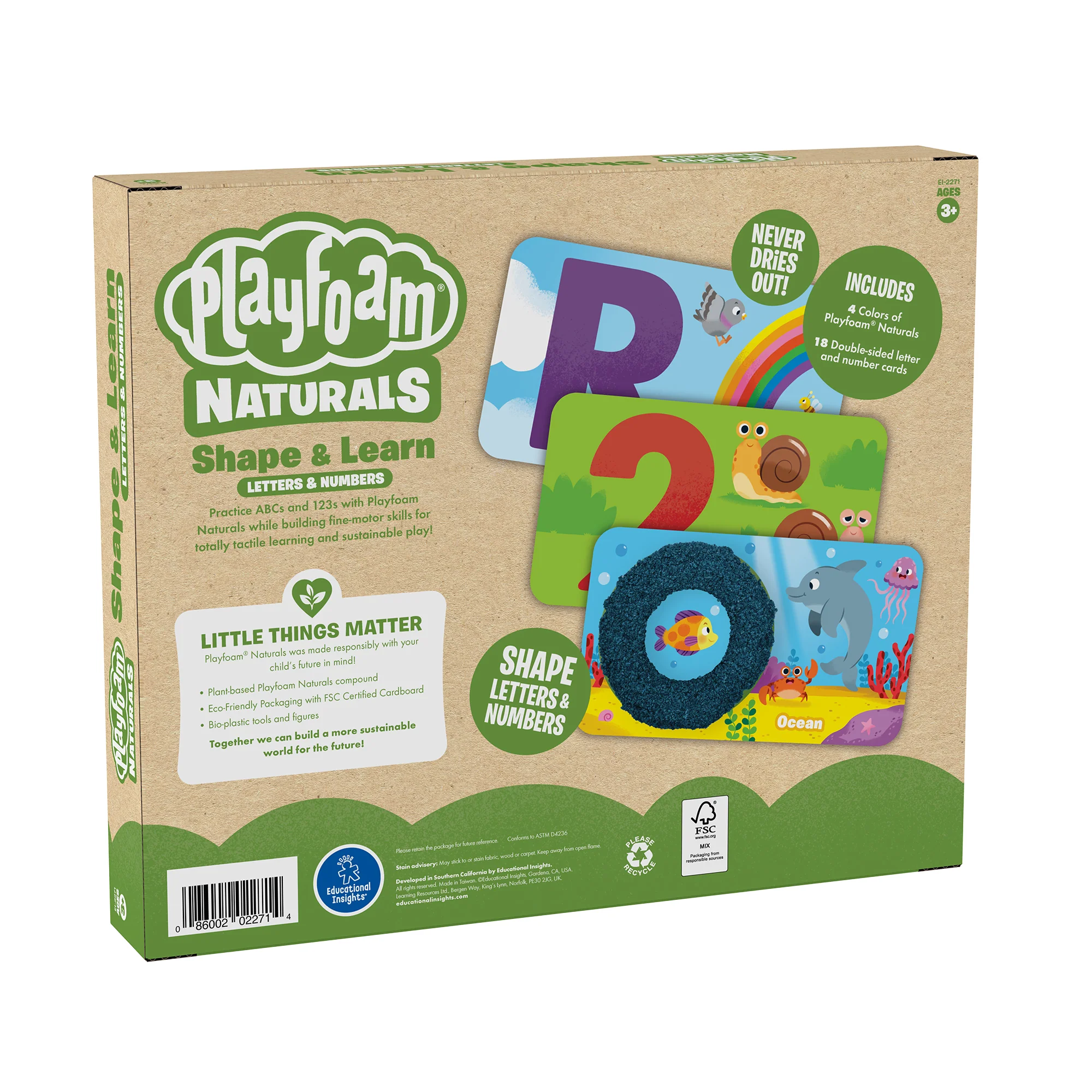 Educational Insights Playfoam® Naturals Shape & Learn Letters & Numbers - Image 3