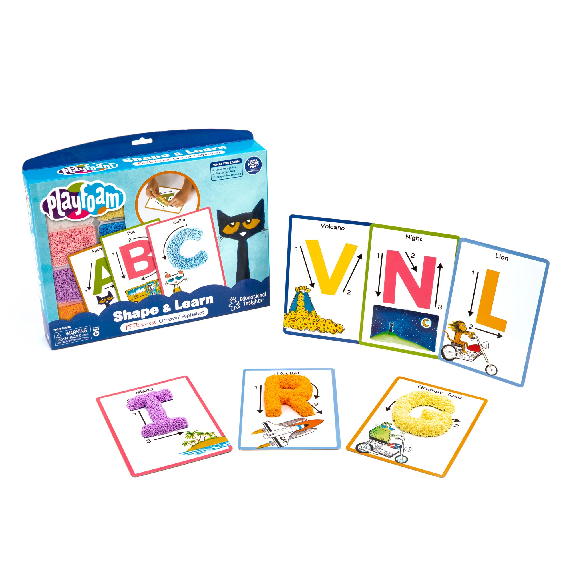 Educational Insights Playfoam Shape & Learn Pete the Cat Groovin' Alphabet