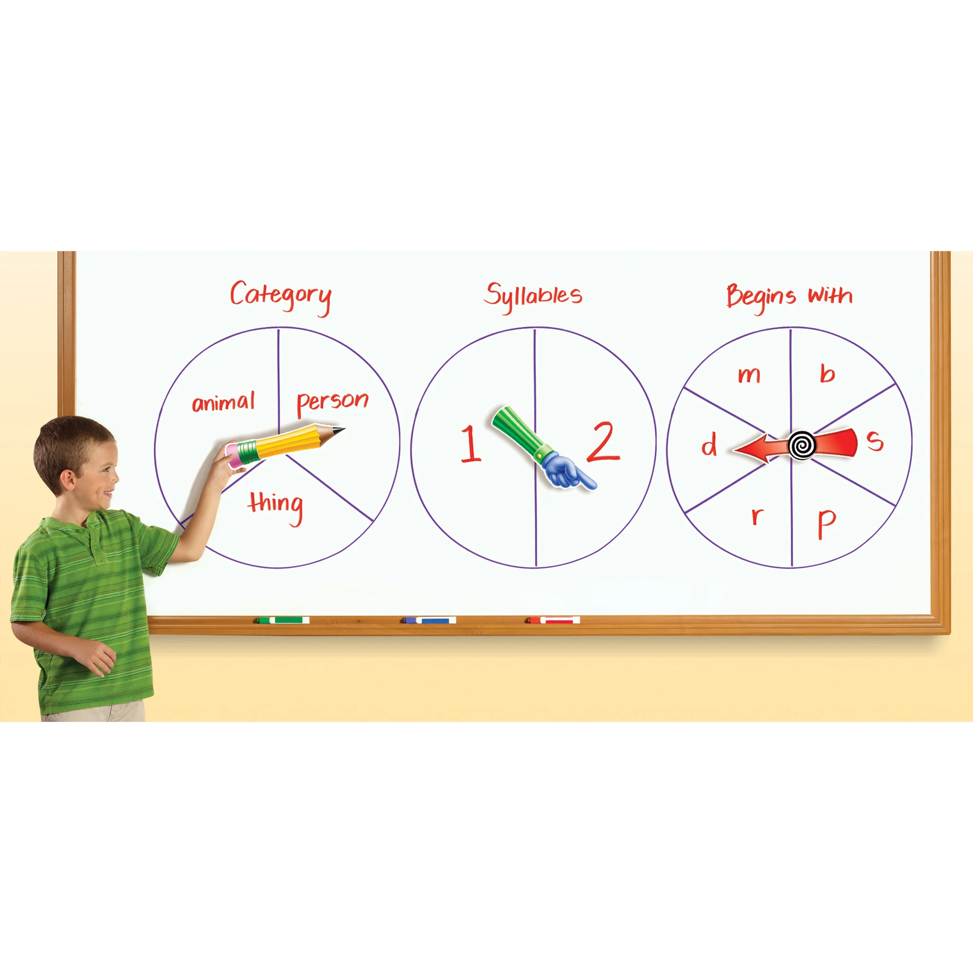 Educational Insights SpinZone Magnetic Whiteboard Spinners - Set of 3 - Image 3
